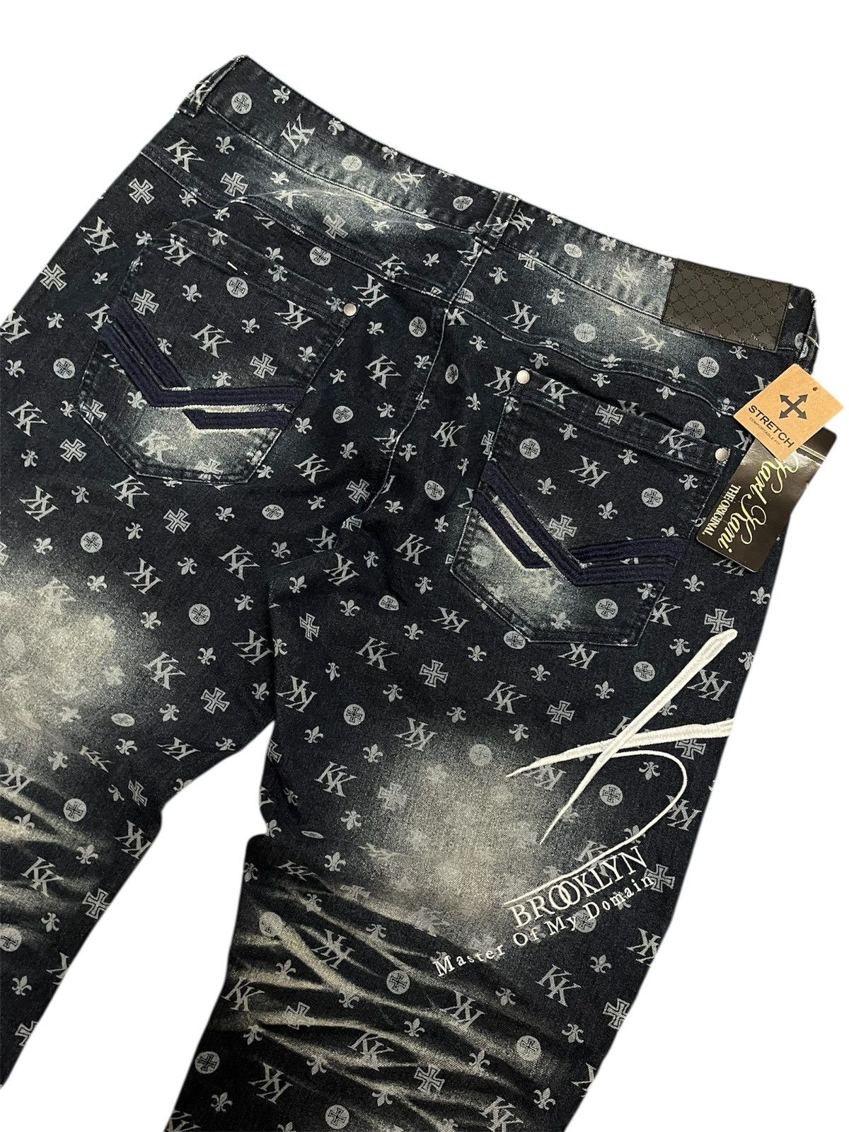 Karl Kani KARL KANI STRECTH MONOGRAM DENIM PANTS Size US 40 / EU 56 - 5 Thumbnail