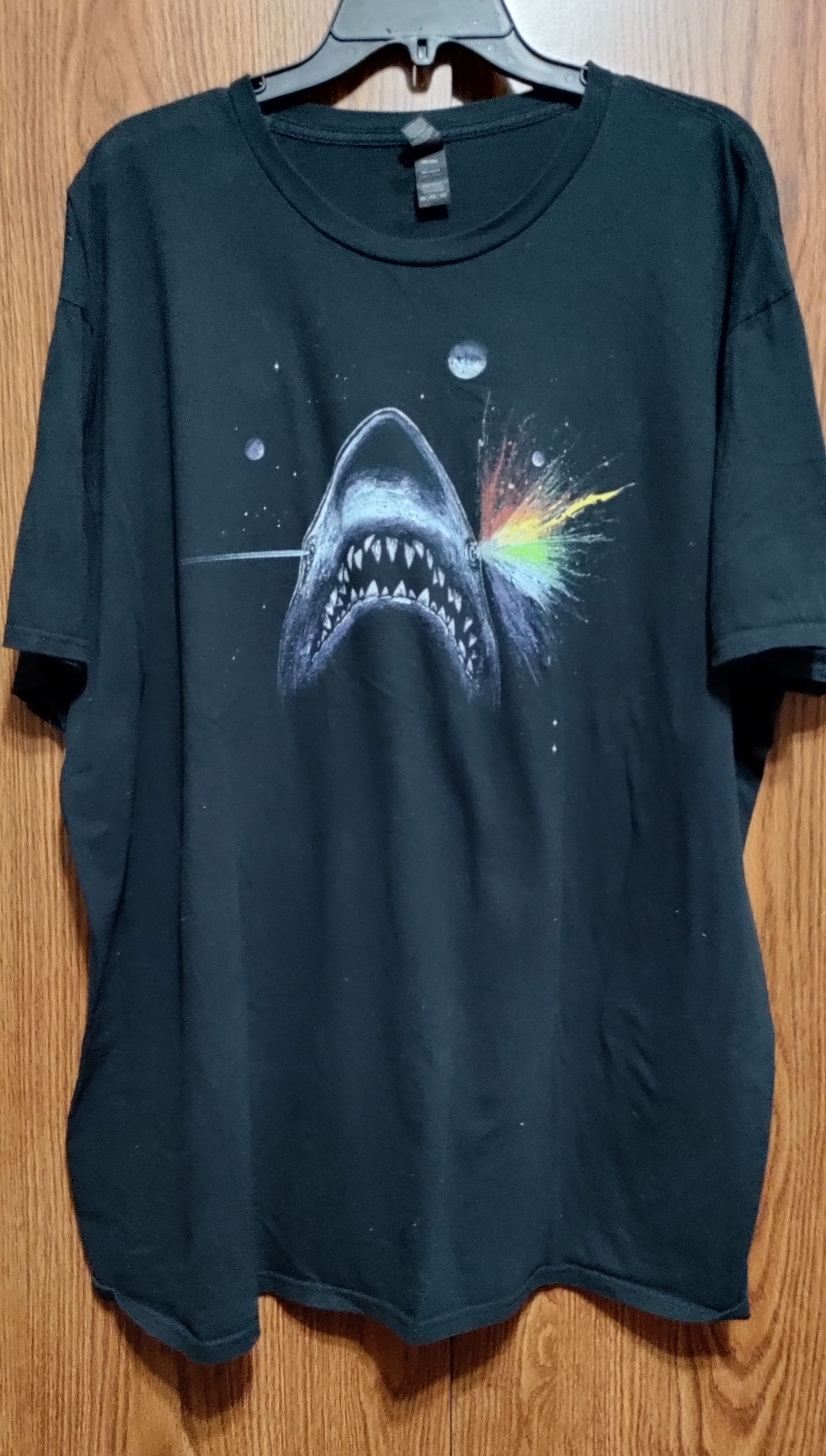 Anvil Jaws Parody Men's T-Shirt Shark side of the Moon Black 3XL Size US XXL / EU 58 / 5 - 1 Thumbnail