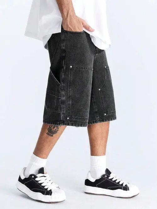 Other Jorts Shorts Drip Washed Denim Cargo Size US 31 - 1 Thumbnail