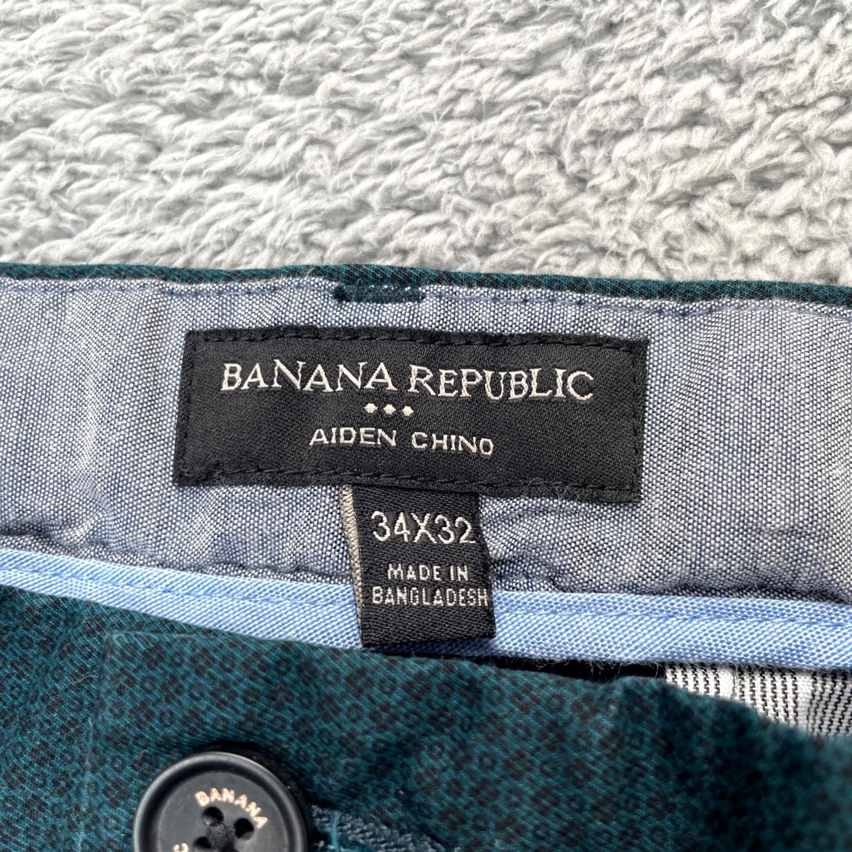 Banana Republic Banana Republic Pants Mens 34x32 Green Aiden Chino Geometric Slim Fit Stretch Pants Mens Slim Chino Green Banana Republic Mens Pants Geometry 90s? Size US 34 / EU 50 - 3 Thumbnail