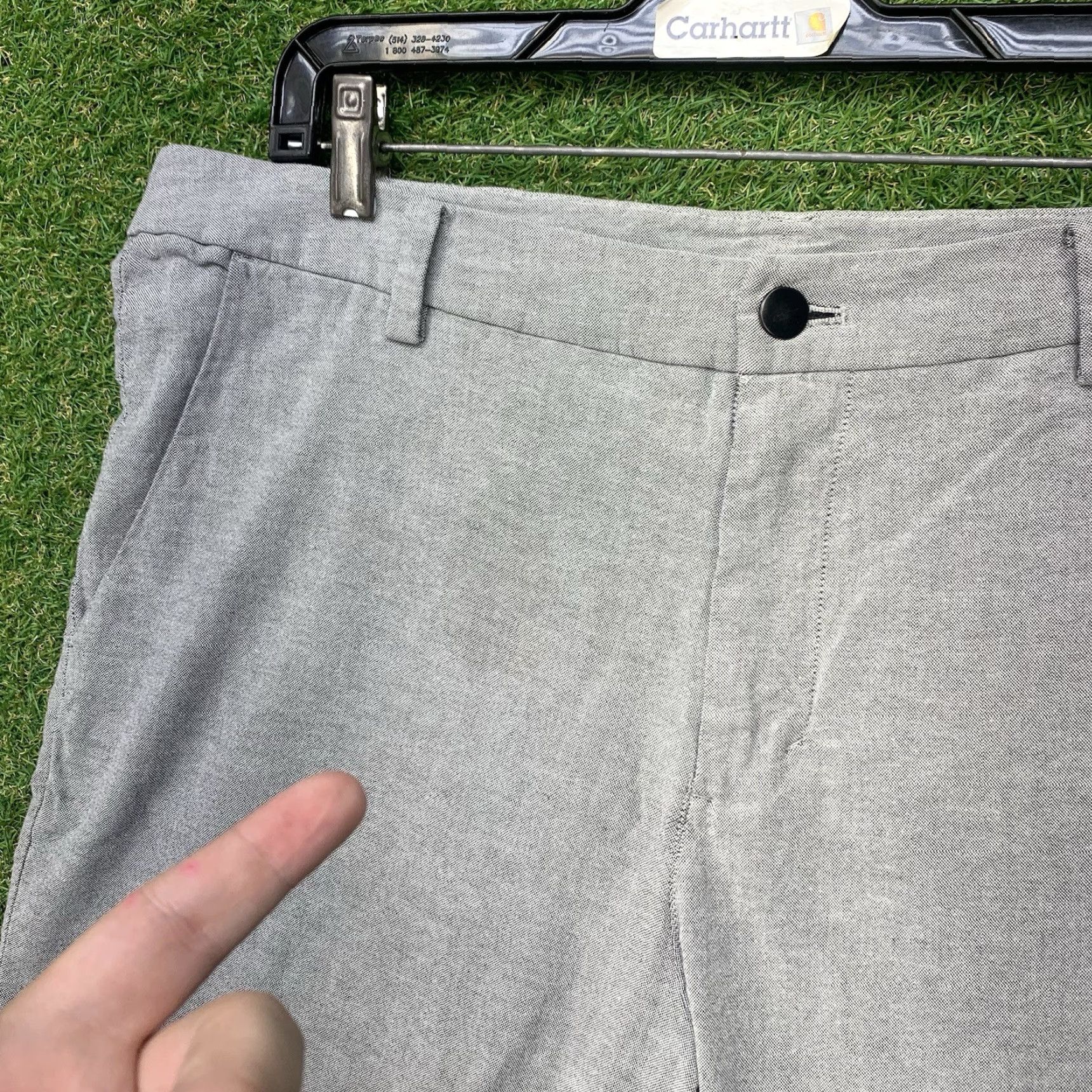 Lululemon Lululemon Commission Shorts Mens 36 Chino 9" Oxford White Twill Button Zipper Logo Casual Sports Size US 36 / EU 52 - 5 Thumbnail