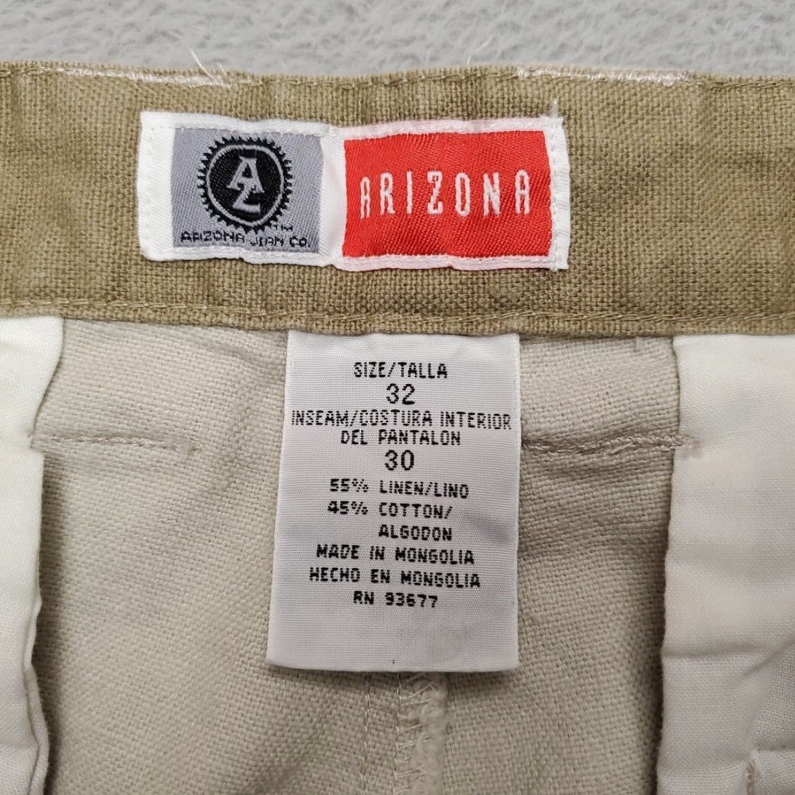 Vintage VINTAGE Arizona Pants Womens 32x27 Beige Linen Blend Pleated Outdoor Comfort Casual Mom Pants Beige Linen Blend Pleated Casual Women 32 Womens Size 24" / US 00 / IT 34 - 4 Thumbnail