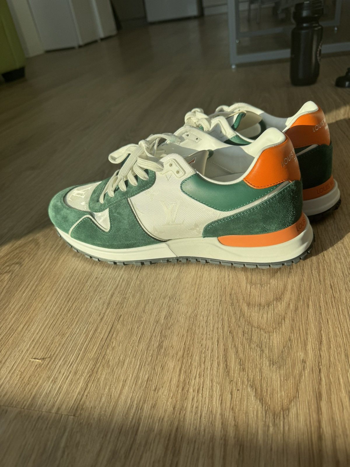 Louis Vuitton Louis Vuitton Run Away Sneaker Monogram Green White Orange 8 Size US 8 / EU 41 - 9 Thumbnail