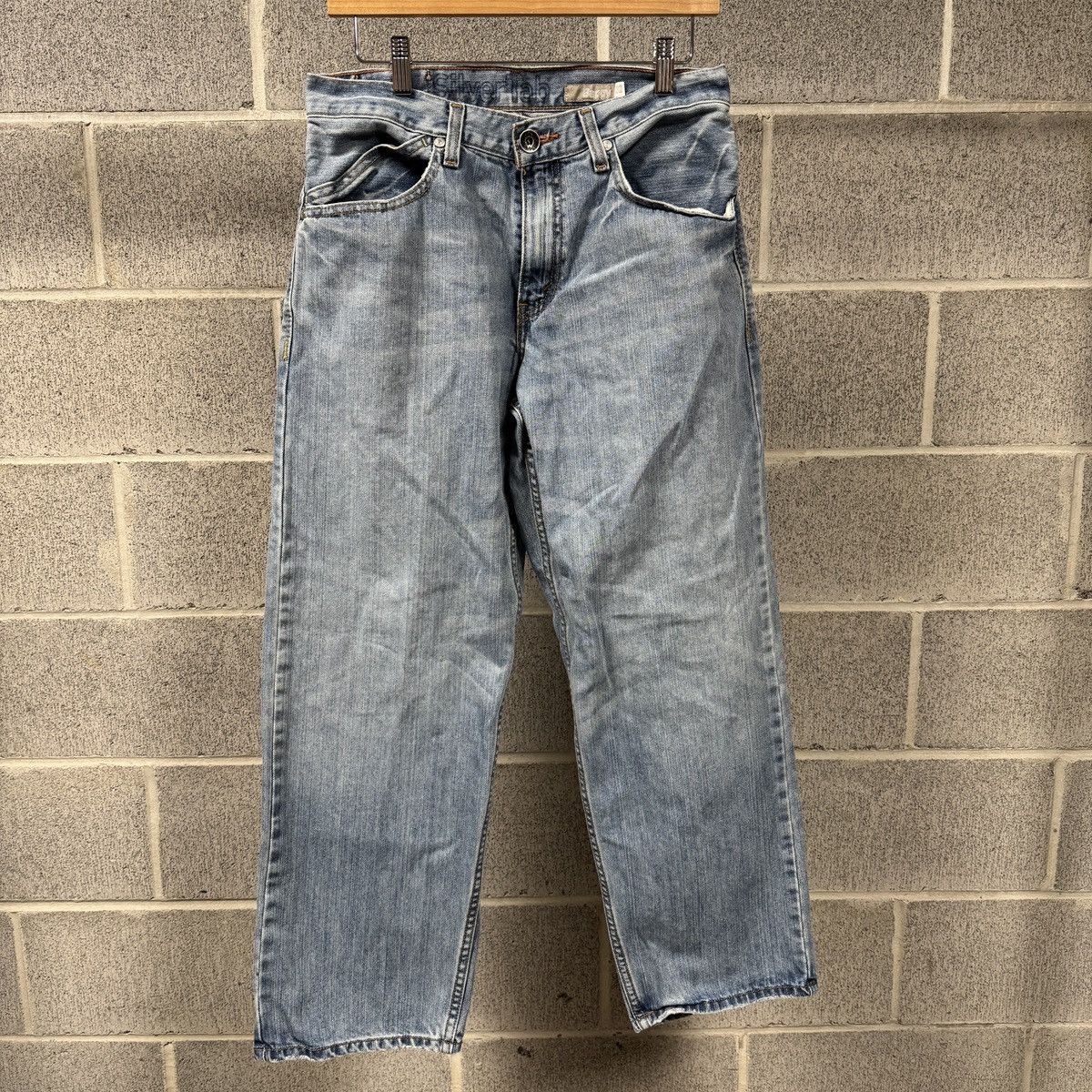 Levi's Y2K Levi’s Silvertab Baggy Faded Distressed Jeans ERD Grunge Size US 31 - 2 Thumbnail