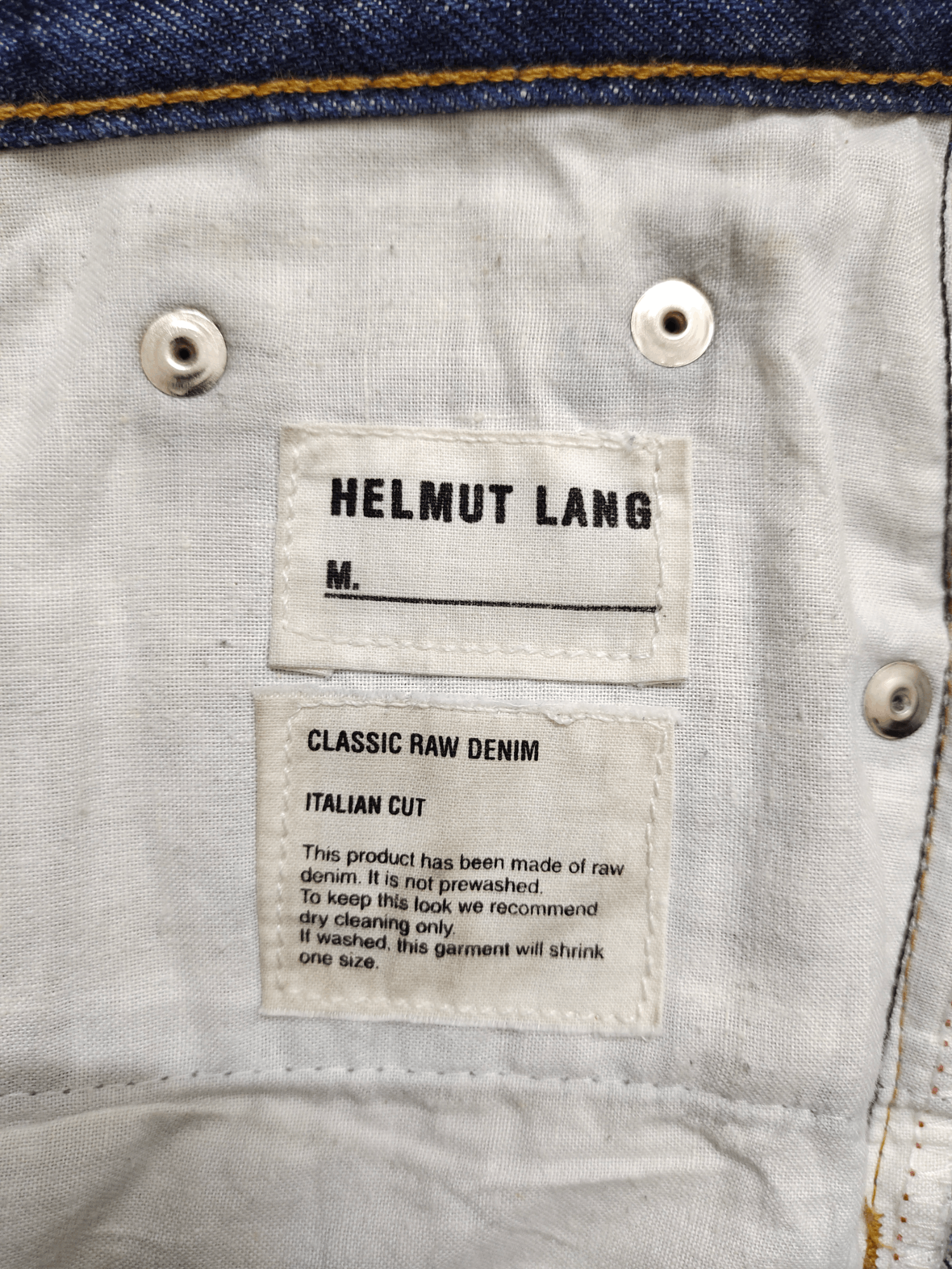 Helmut Lang 90s Helmut Lang Italian Cut Classic Raw Denim Jeans Size US 27 - 16 Thumbnail