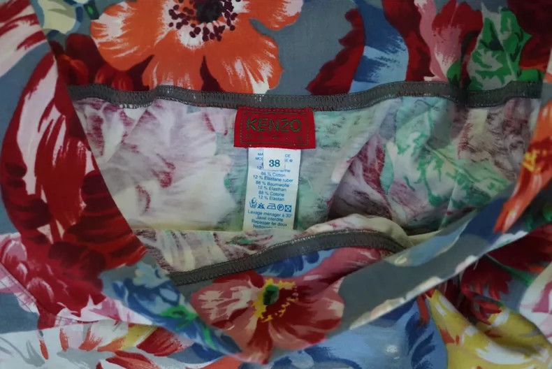 Kenzo KENZO 80s style floral one-shoulder top Size XS / US 0-2 / IT 36-38 - 5 Thumbnail