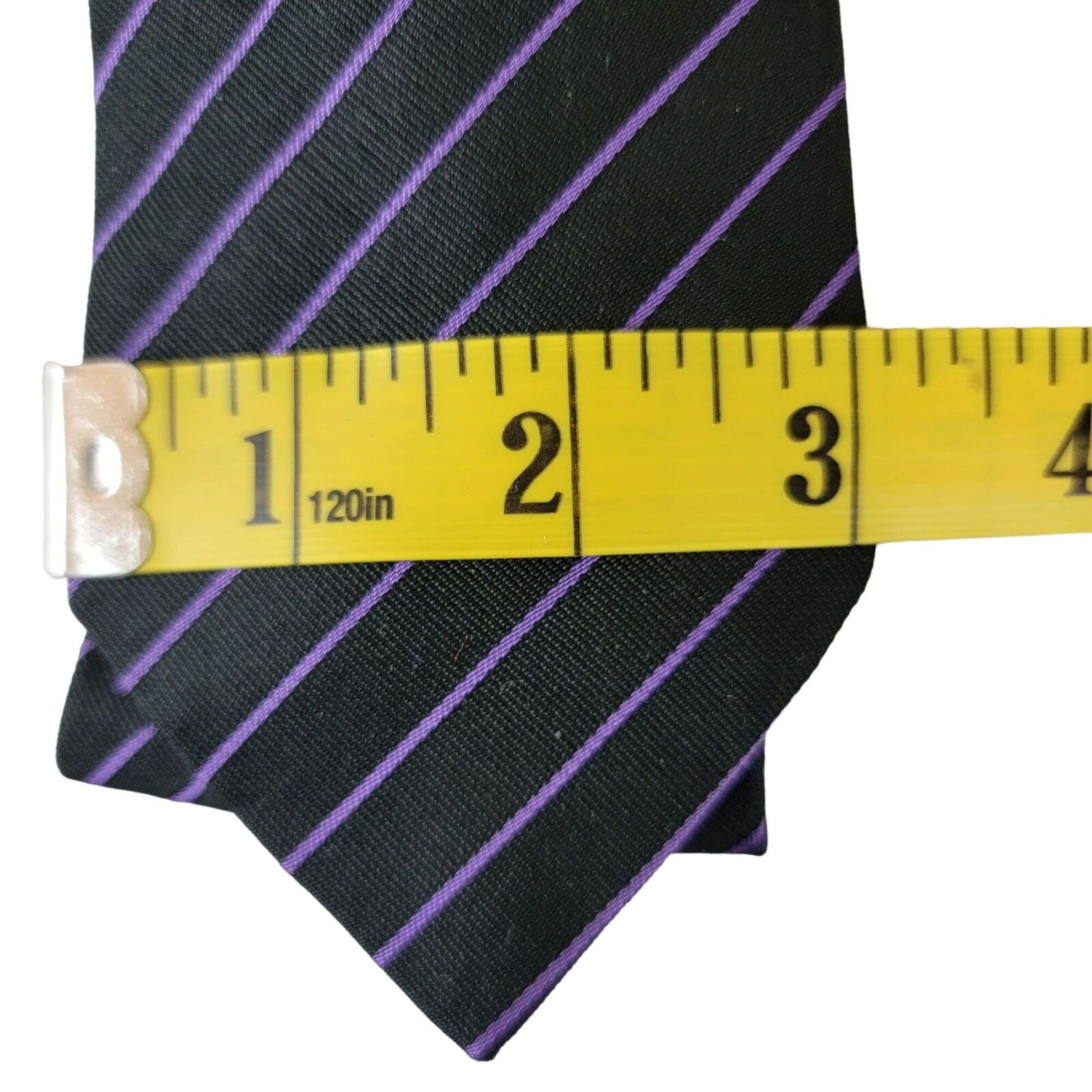 Ralph Lauren Ralph Lauren Purple Label Silk Repp Knit 3" Slim Neck Tie Size ONE SIZE - 11 Thumbnail