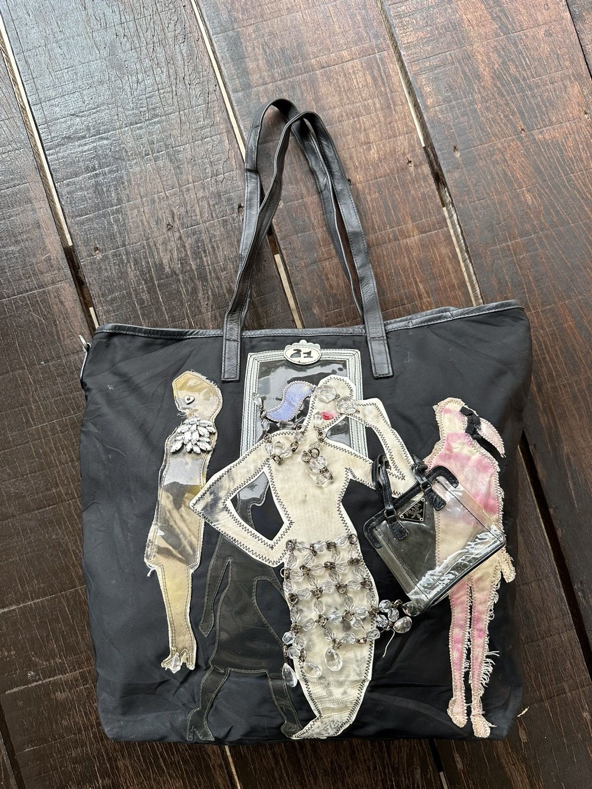 Prada Prada Tote Bag Nice Design Size ONE SIZE - 3 Thumbnail