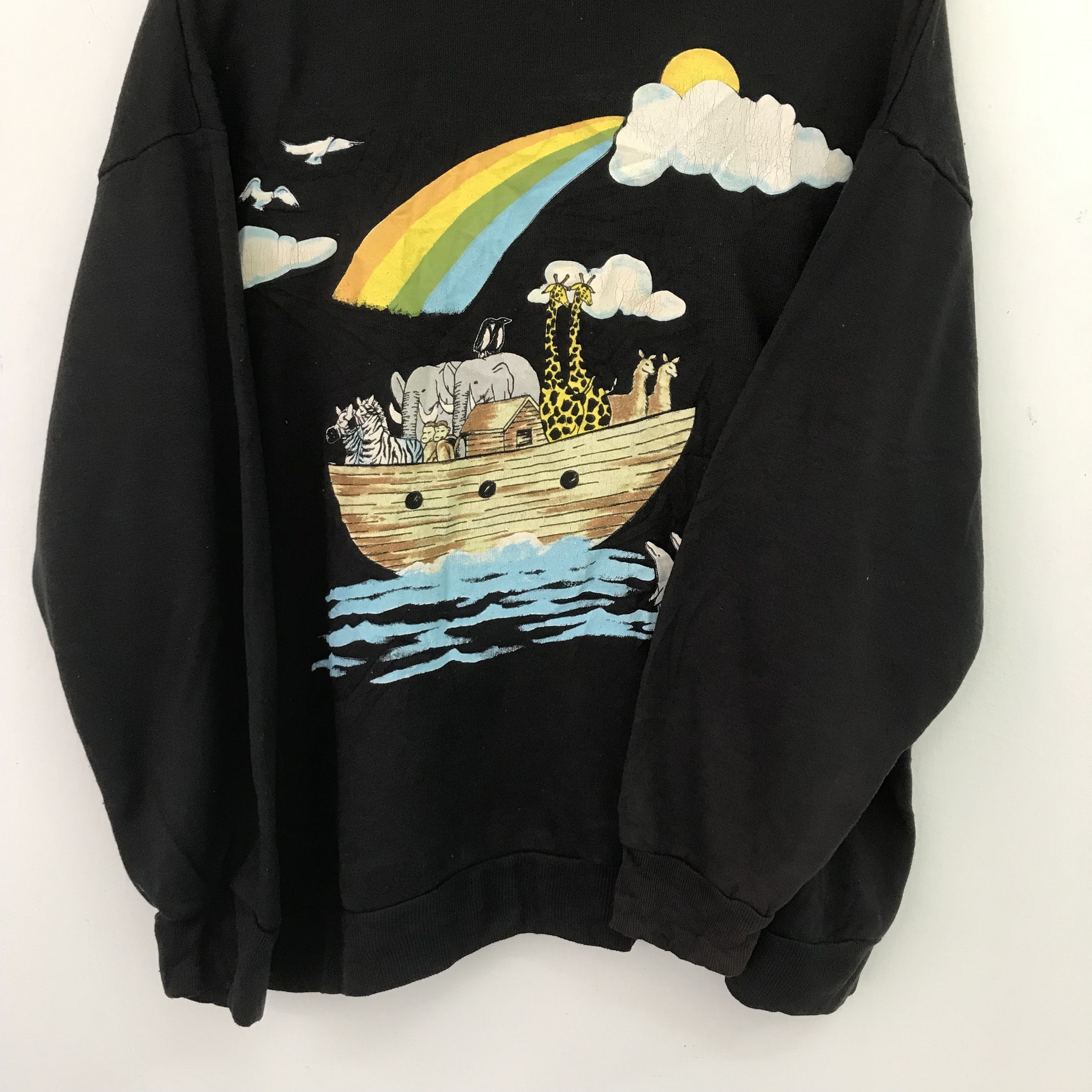 Vintage Vintage Animal Graphic Rainbows Black Sweatshirt - 485 Size US L / EU 52-54 / 3 - 7 Thumbnail