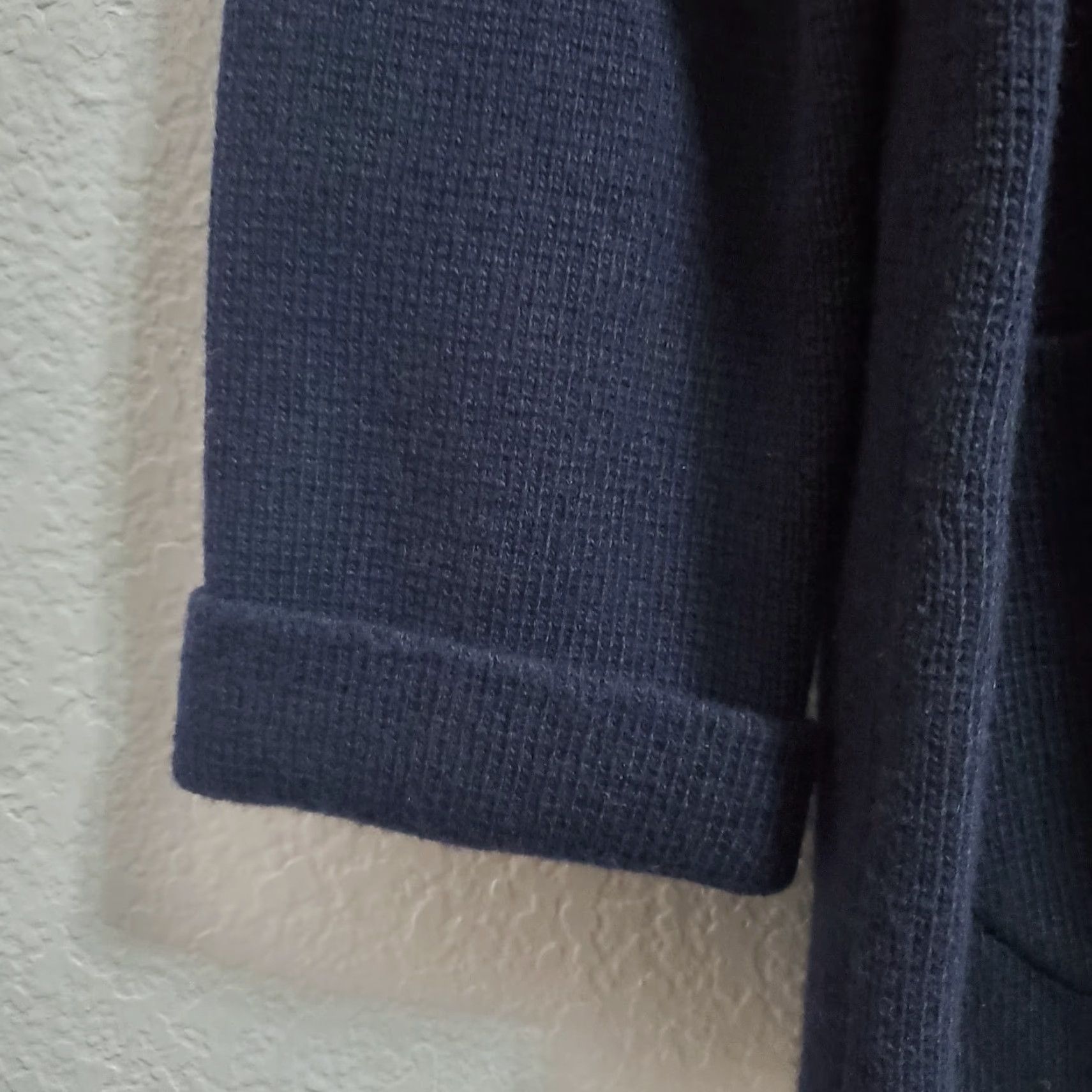 Talbots Talbots Wool Blend Knit Blazer Women Petite Large Navy Blue Open Sweater Jacket Size L / US 10 / IT 46 - 7 Thumbnail