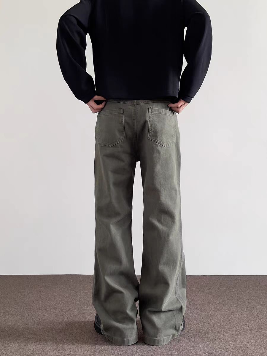 Japanese Brand × Vintage High Street Deconstructed Vintage Micro Flare Work Trousers Size US 30 / EU 46 - 3 Thumbnail