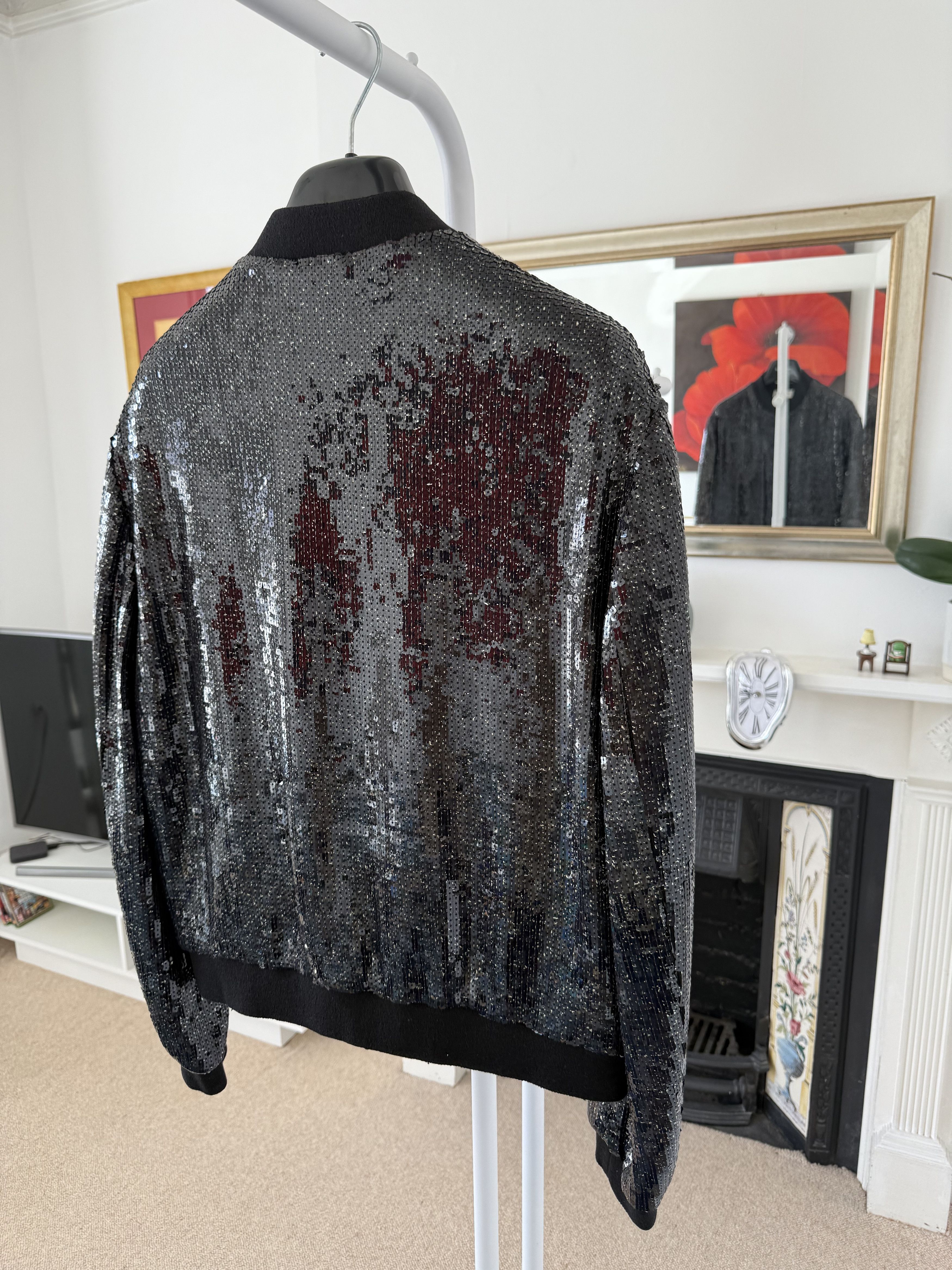 Saint Laurent Paris Saint Laurent Sequin Teddy Bomber Jacket Size US L / EU 52-54 / 3 - 6 Thumbnail
