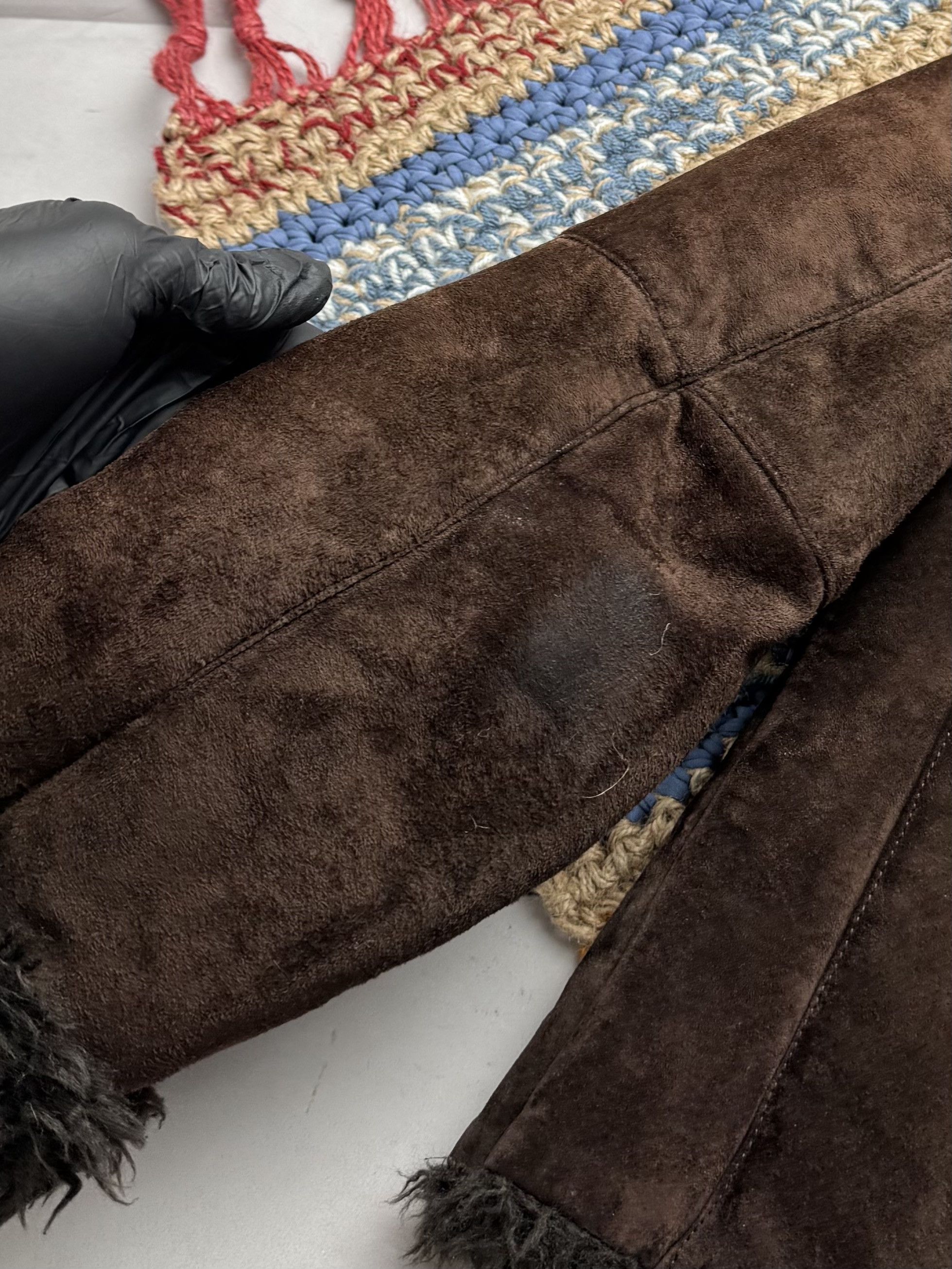 Japanese Brand Vintage Real Suede Cropped Jacket (E4) Size XS / US 0-2 / IT 36-38 - 11 Thumbnail