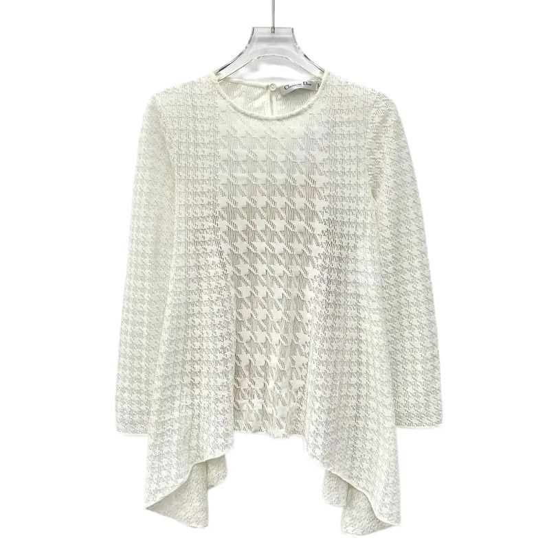 Dior Dior White Knit Pullover for Women 0089 Size XS / US 0-2 / IT 36-38 - 1 Thumbnail