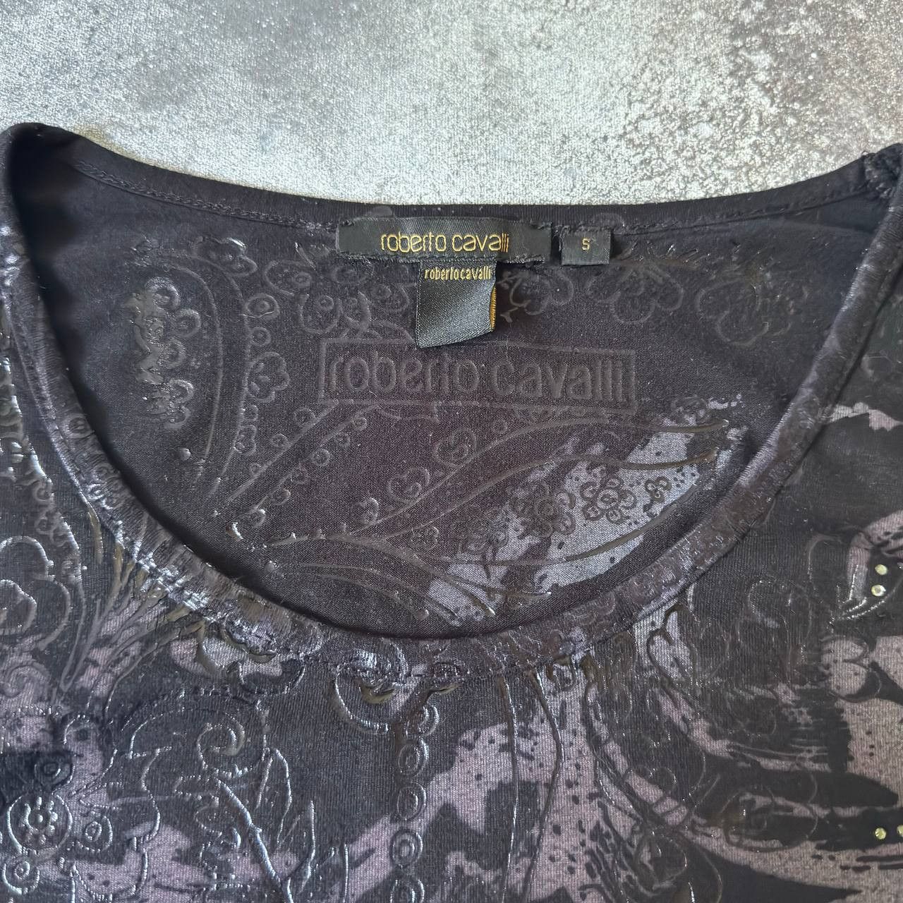 Roberto Cavalli Roberto Cavalli Vintage Gothic Long Sleeve Top Size S / US 4 / IT 40 - 4 Thumbnail
