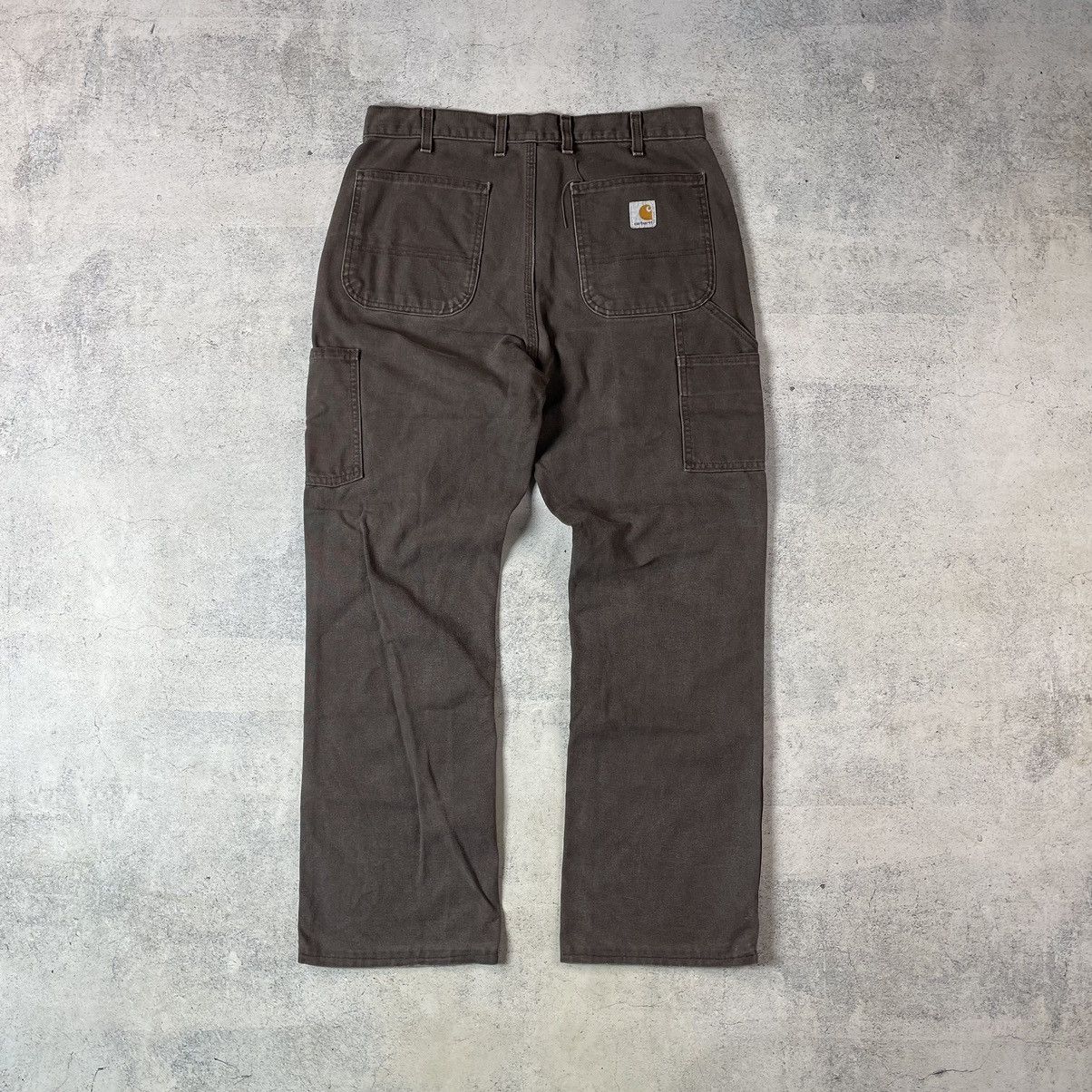 Carhartt × Vintage VTG CARHARTT BROWN CANVAS DOUBLE KNEE CARPENTER PANTS Size US 32 / EU 48 - 10 Thumbnail