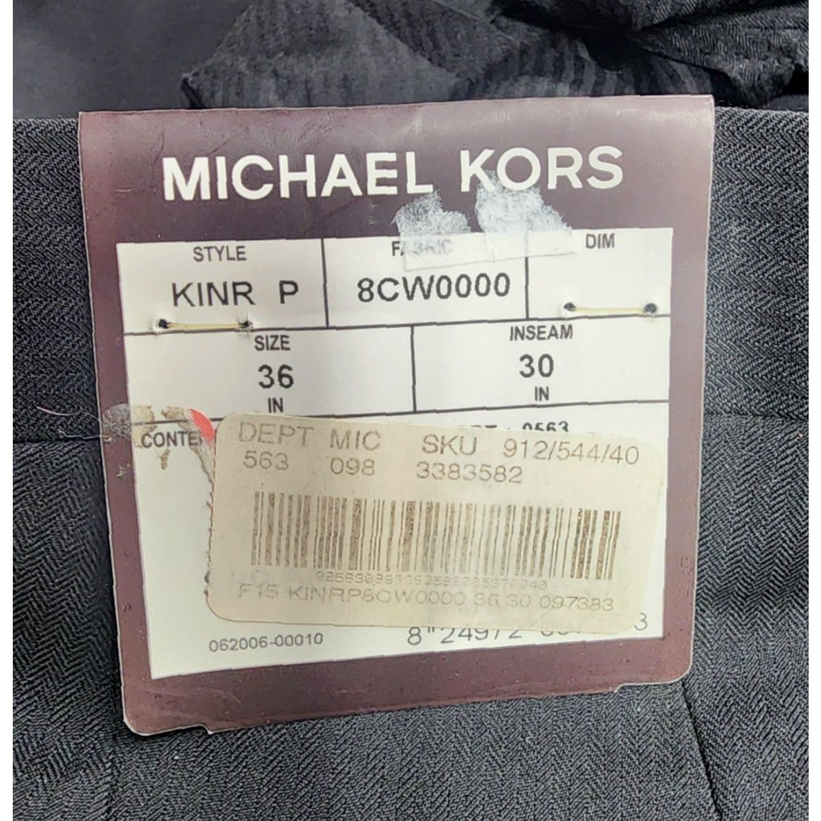 Michael Kors Michael Kors Pants Mens 36x30 Black Wool Blend Flat Front Dress Trousers Formal Shirt? Size US 36 / EU 52 - 5 Thumbnail