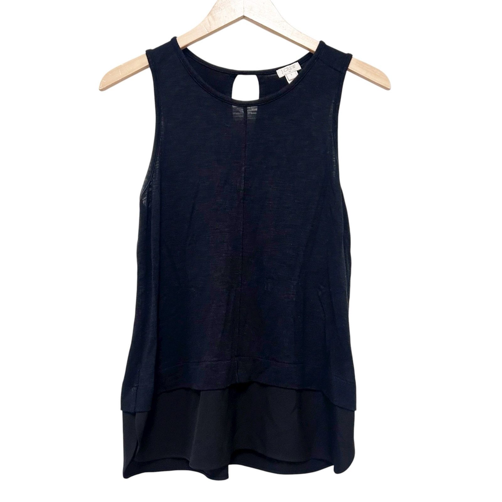 J.Crew J. Crew Black Layered Tank Top Sleeveless Blouse Sz S Size S / US 4 / IT 40 - 1 Thumbnail