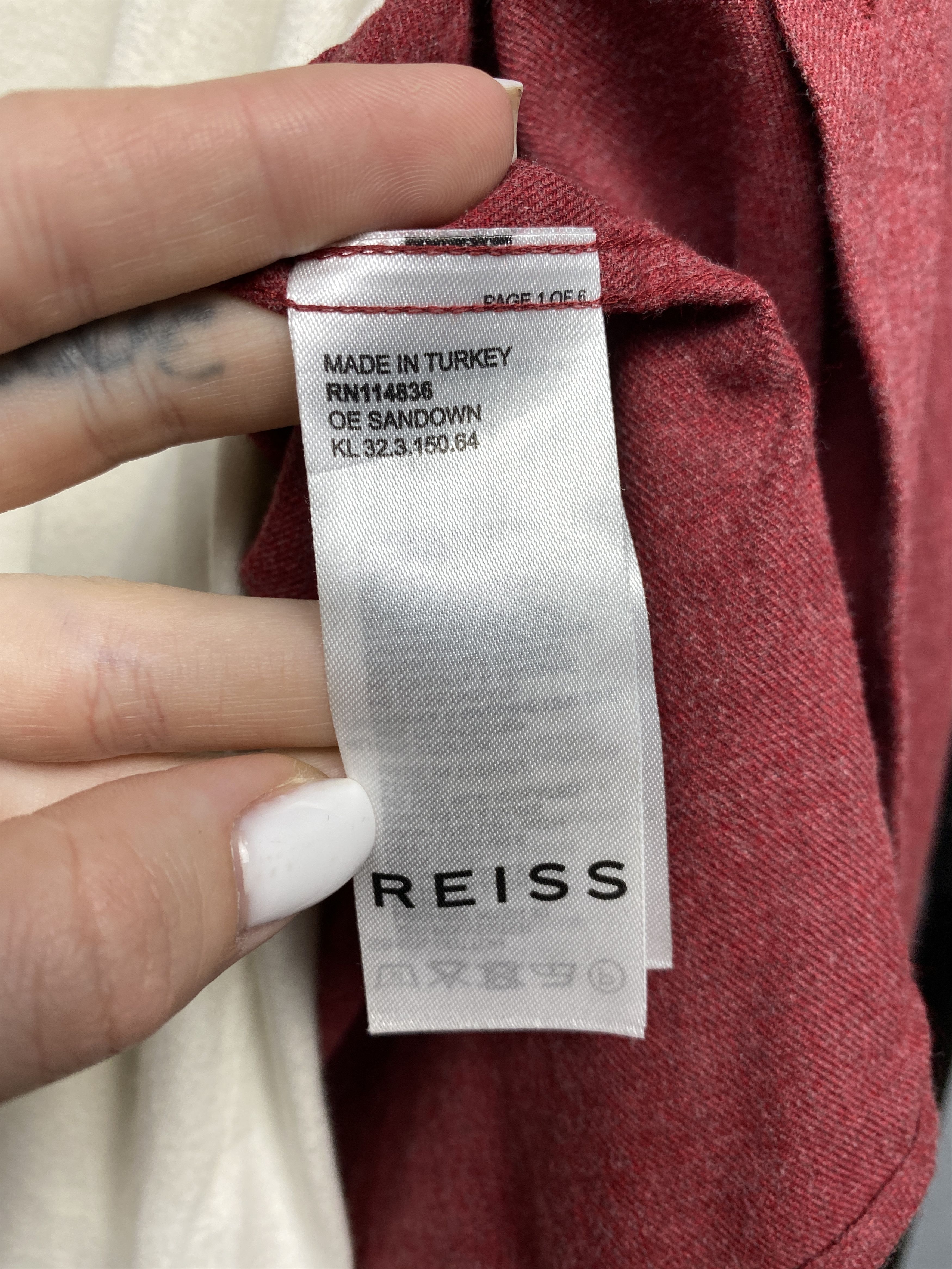 Flannel × Reiss × Vintage Reiss Vintage Mens Flannel Shirt Size US M / EU 48-50 / 2 - 4 Thumbnail