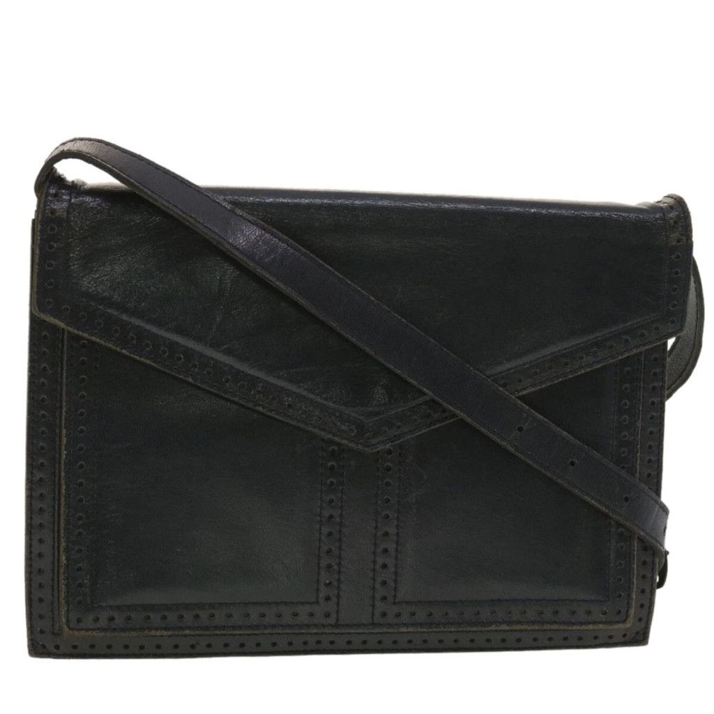 Yves Saint Laurent Yves Saint Laurent Dark Navy Leather Shoulder Bag Size ONE SIZE - 1 Thumbnail