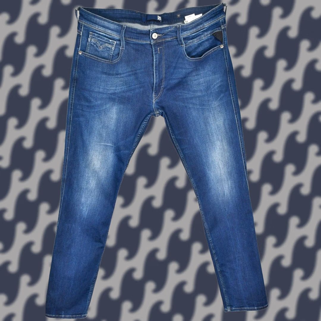Replay Replay M94 ANBASS Slim Skinny Stretch Blue Jeans Men's W38/L32 Jeans Size US 38 / EU 54 - 1 Thumbnail