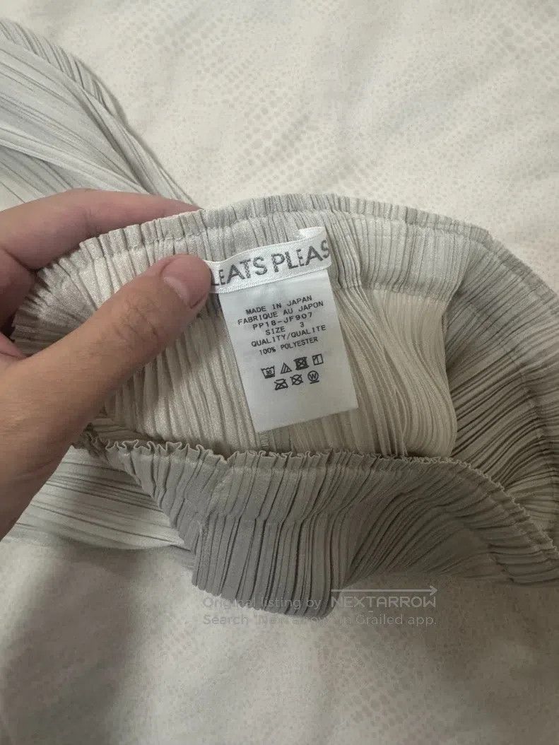 Issey Miyake Issey Miyake size:3 Straight Leg Pants Off White Size 31" - 3 Thumbnail