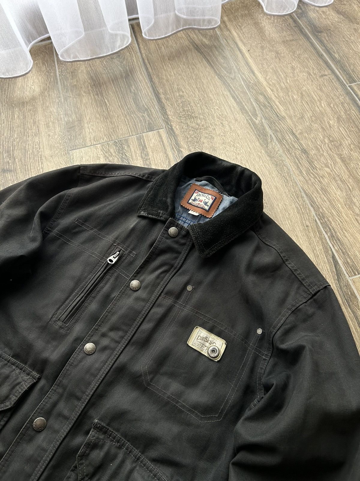 Diesel Vintage Diesel Waxed denim bomber jacket mens rare Size US M / EU 48-50 / 2 - 2 Thumbnail