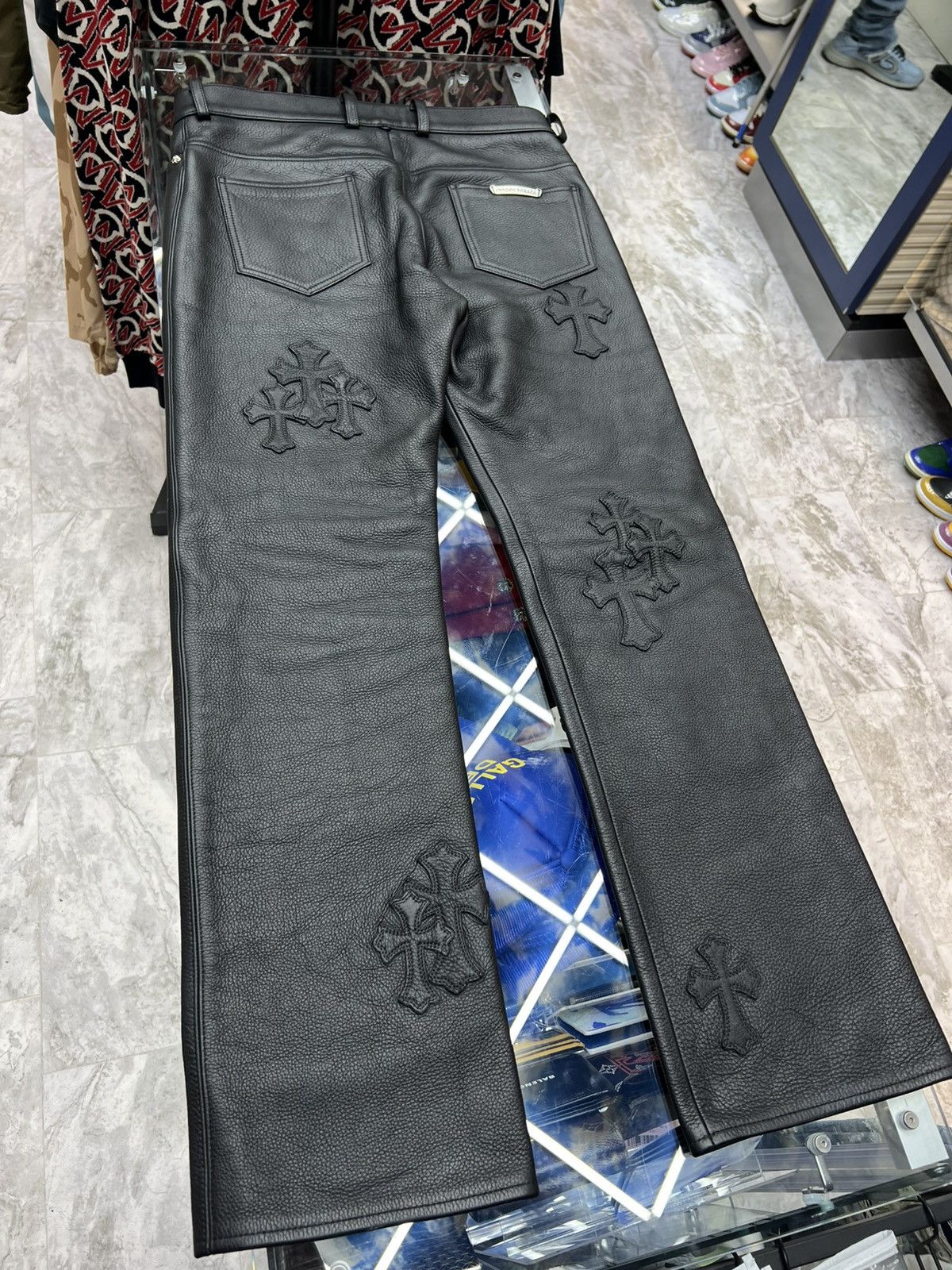 Chrome Hearts Chrome Hearts Cross 20 Patch Leather Pants Size US 30 / EU 46 - 2 Thumbnail