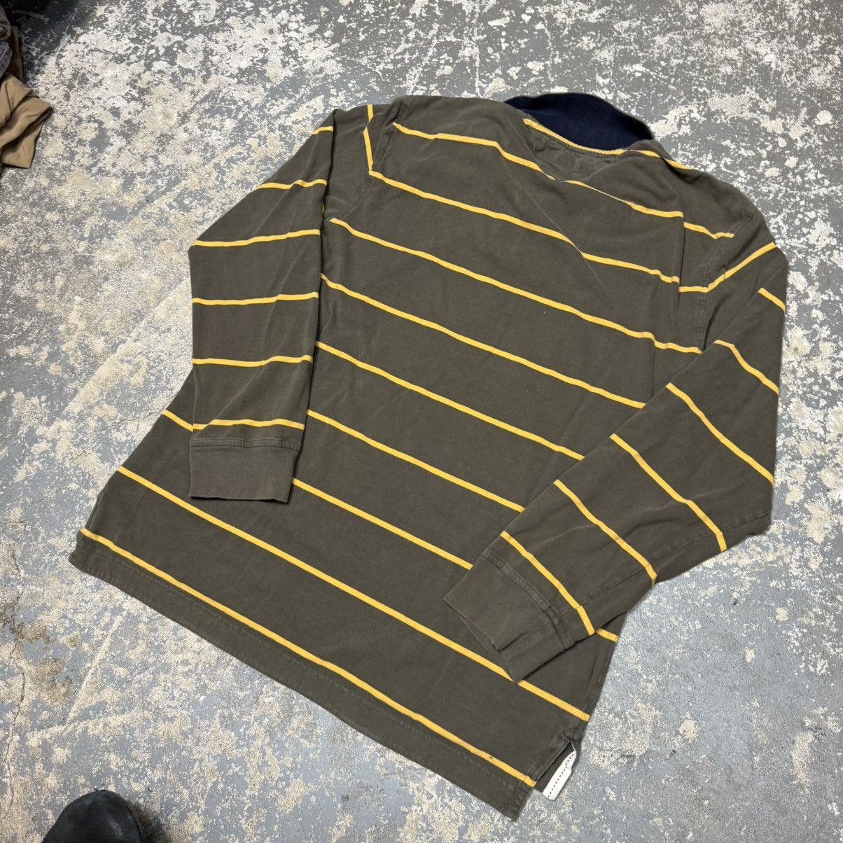 Vintage Vintage Tommy Hilfiger Brown Yellow Striped Polo Tshirt Size US M / EU 48-50 / 2 - 10 Thumbnail