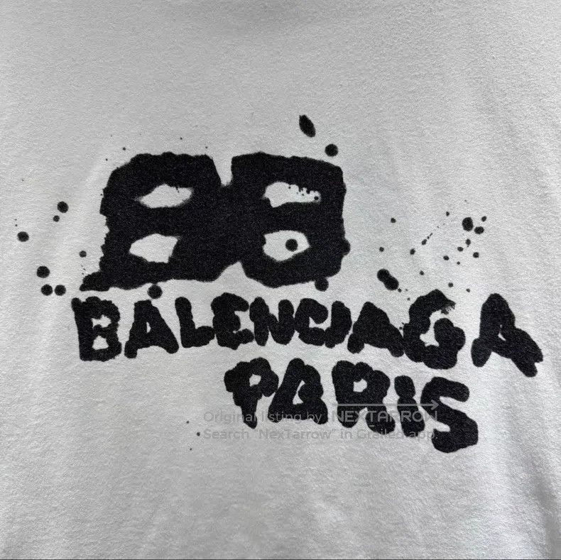 Balenciaga Balenciaga White graffiti letter logo hooded sweater Size US S / EU 44-46 / 1 - 2 Thumbnail