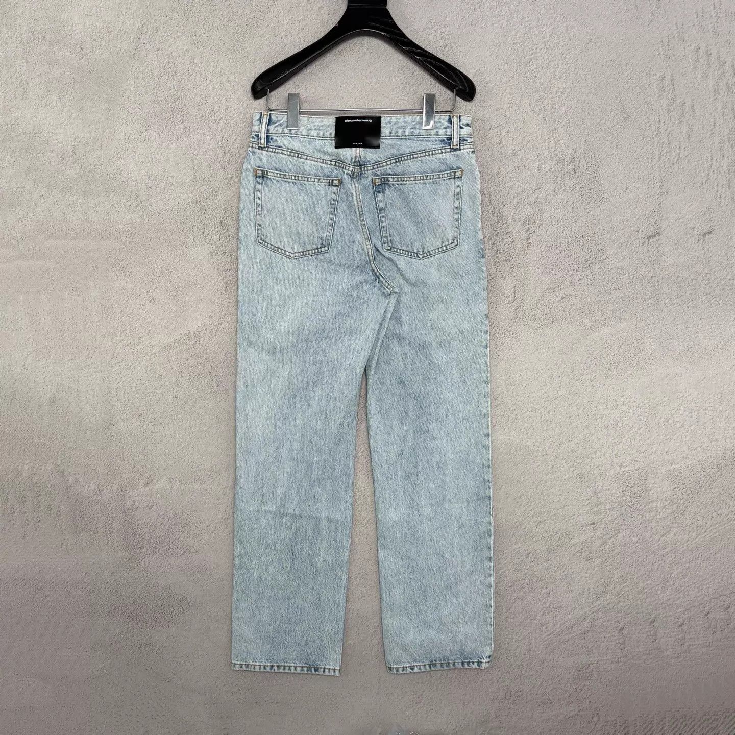 Alexander Wang Alexander Wang Low Waist Straight Blue Washed Crystal 27 Size 27" / US 4 / IT 40 - 2 Thumbnail