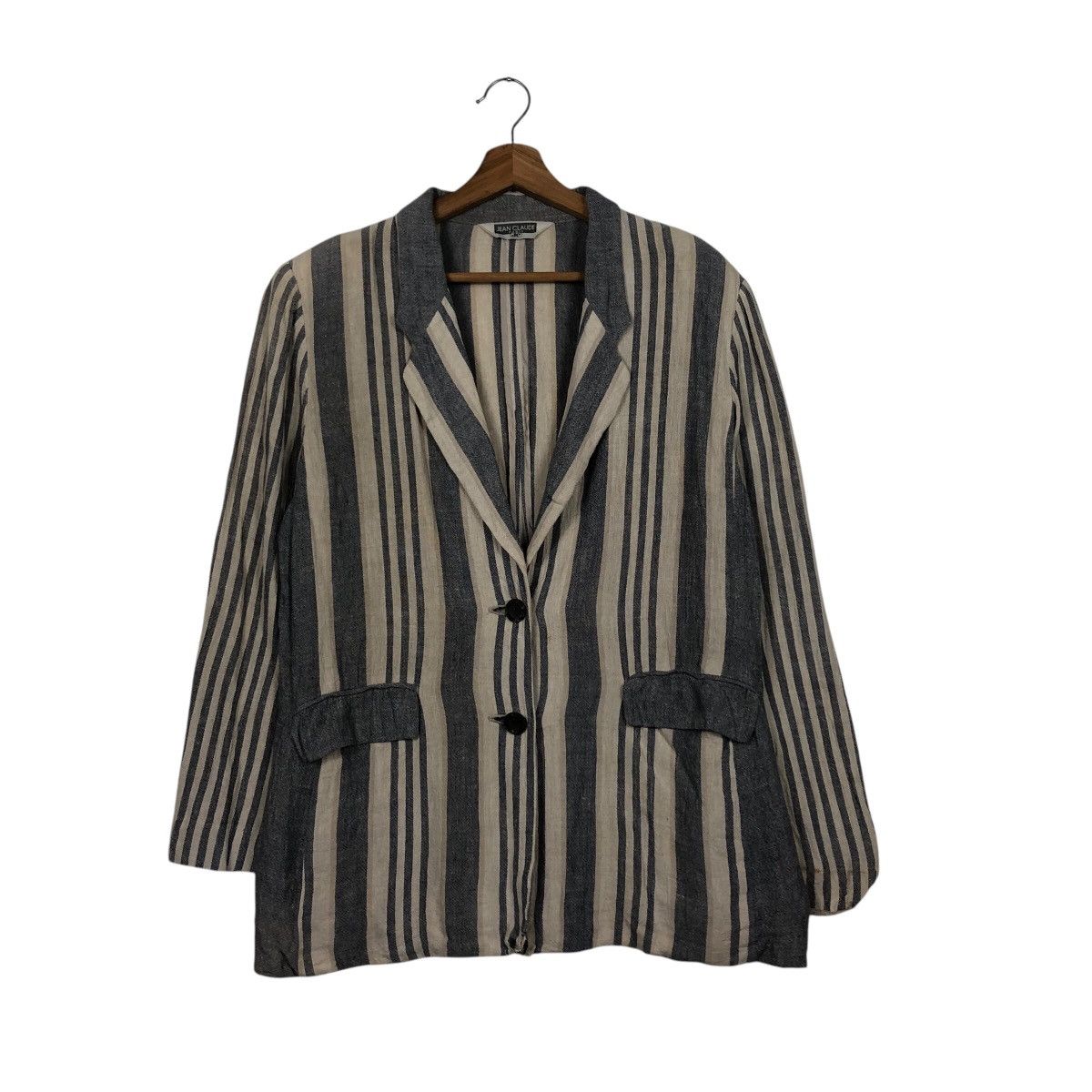 Japanese Brand 📌Vintage Hickory Chore Striped Jacket Jean Claude Paris Size US M / EU 48-50 / 2 - 2 Thumbnail
