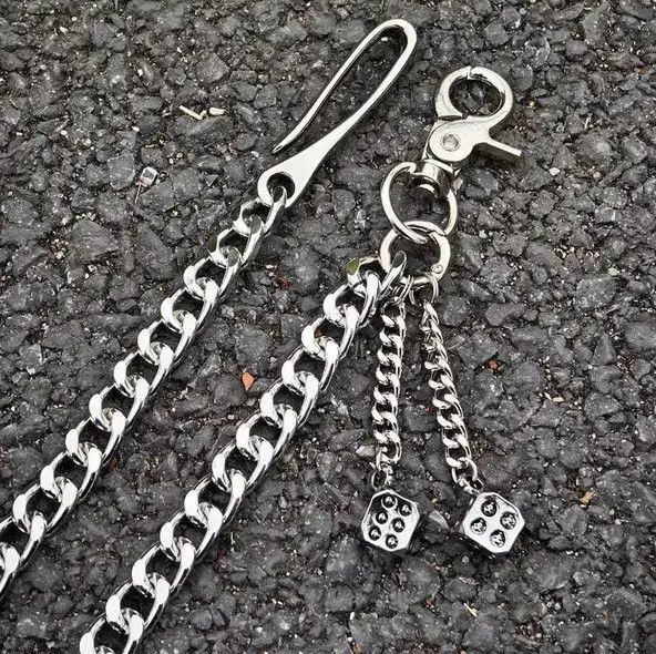 Jewelry Dice Cross Wallet Chain,Y2K Jeans Chain Size ONE SIZE - 4 Thumbnail