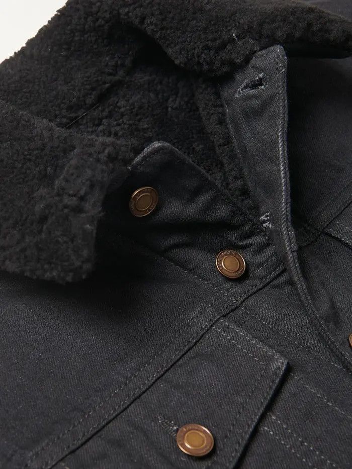 Saint Laurent Paris o1bcso1str0125 Jacket With Shearling In Worn in Black Size US XS / EU 42 / 0 - 4 Thumbnail