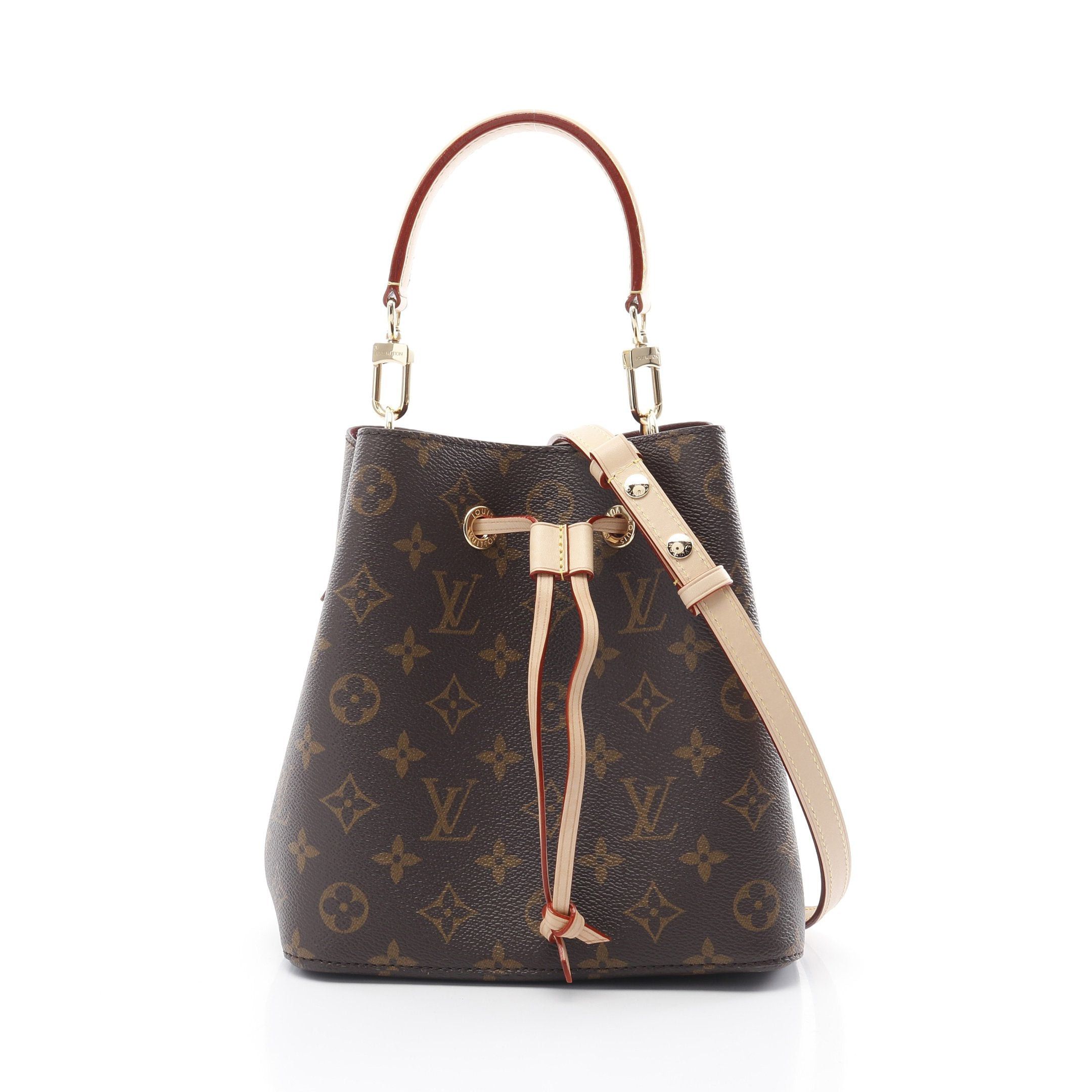Louis Vuitton Neonoe Bb Monogram Handbag Leather Brown