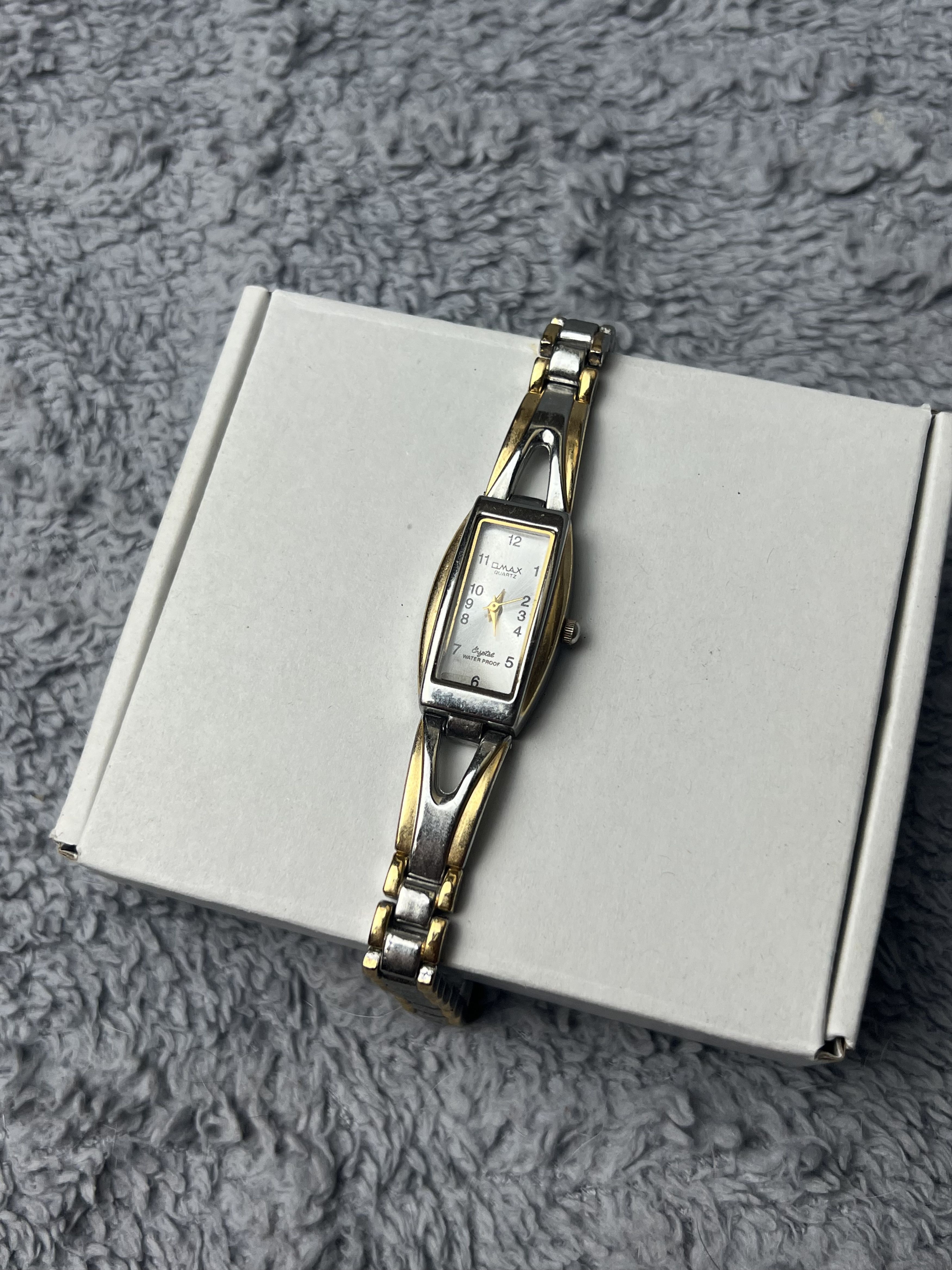 Vintage Vintage Omax Japanese Style Silver/Gold Bracelet Watch Size ONE SIZE - 10 Thumbnail