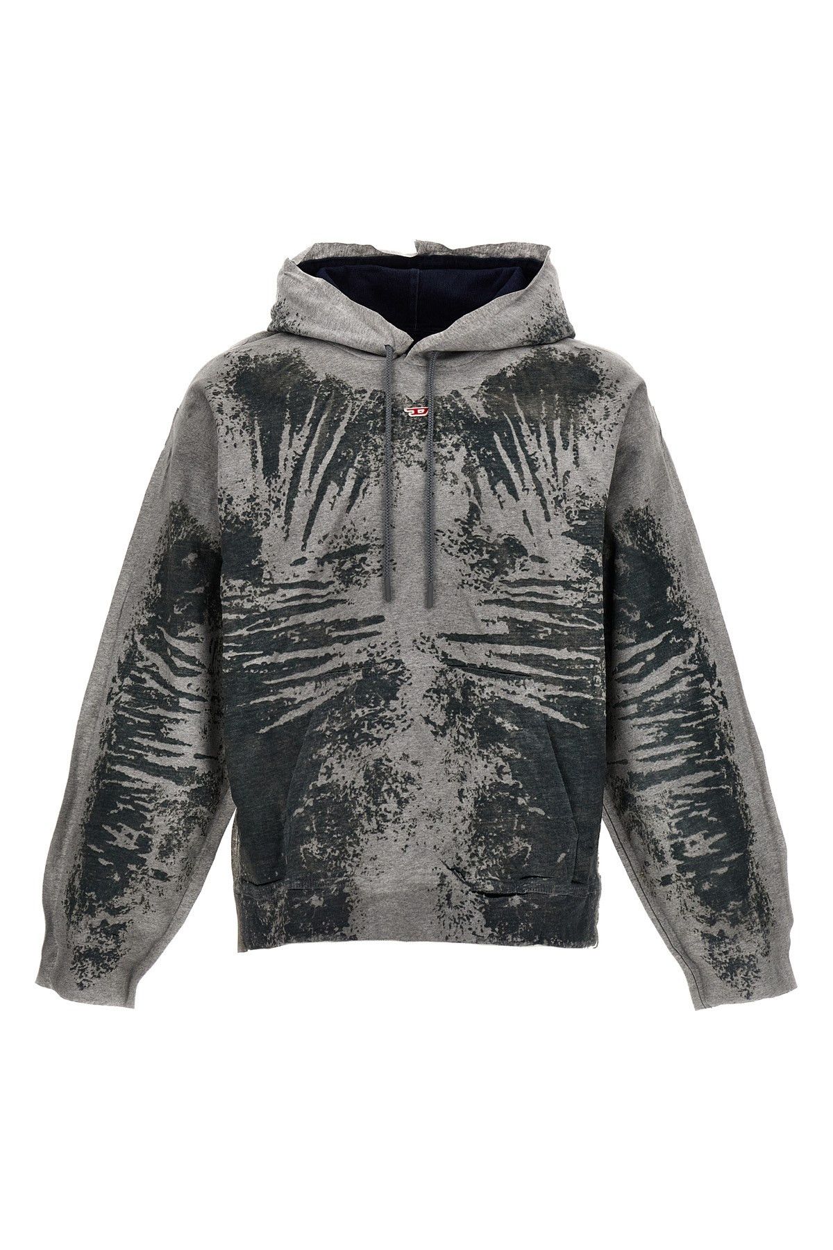 image of Diesel 'd-Um-Rib-S-Track' Hoodie in Grey, Women's (Size Medium)