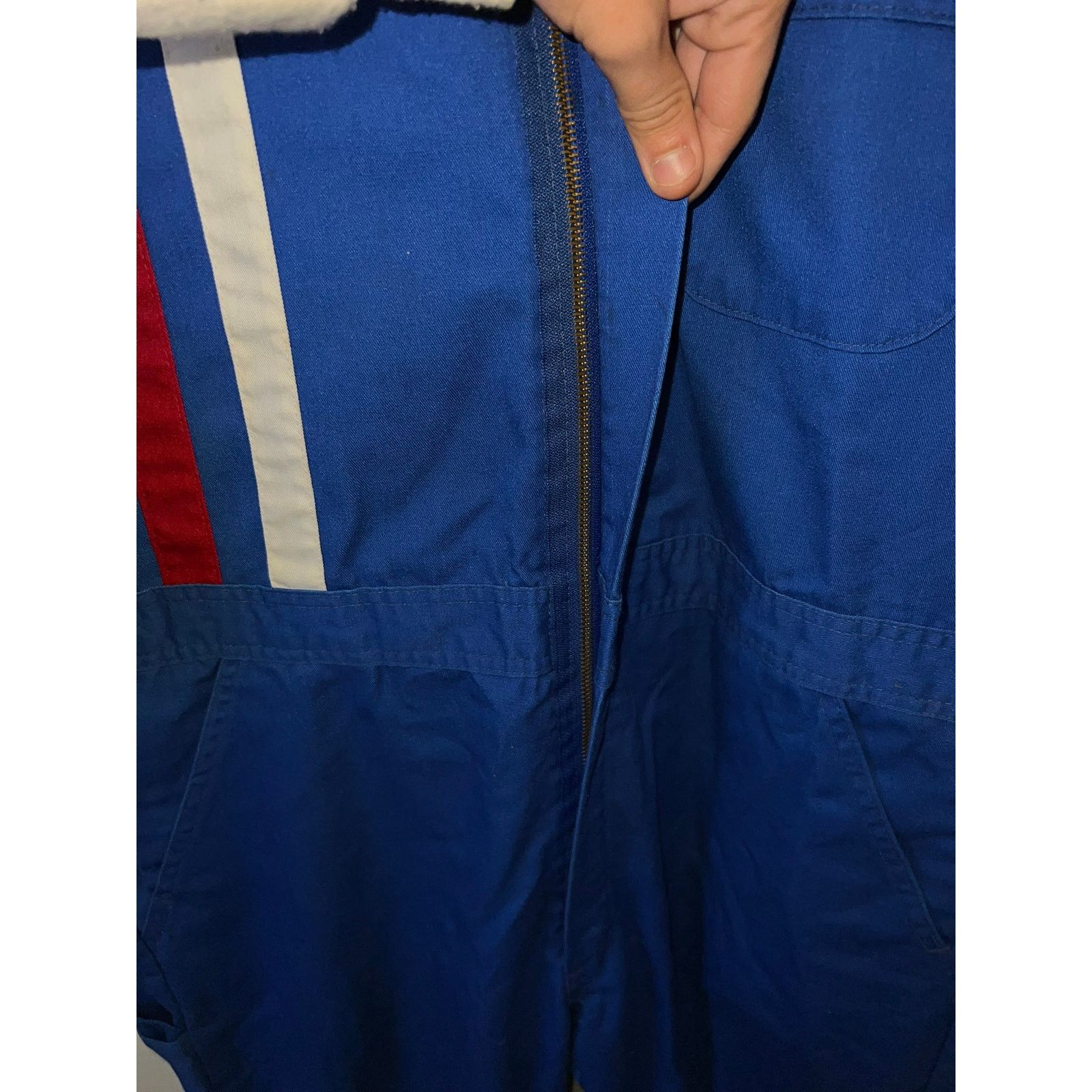 Vintage Wear Guard Lee's Plumbing Blue Work Coverall Overall Talon Size US XL / EU 56 / 4 - 11 Thumbnail