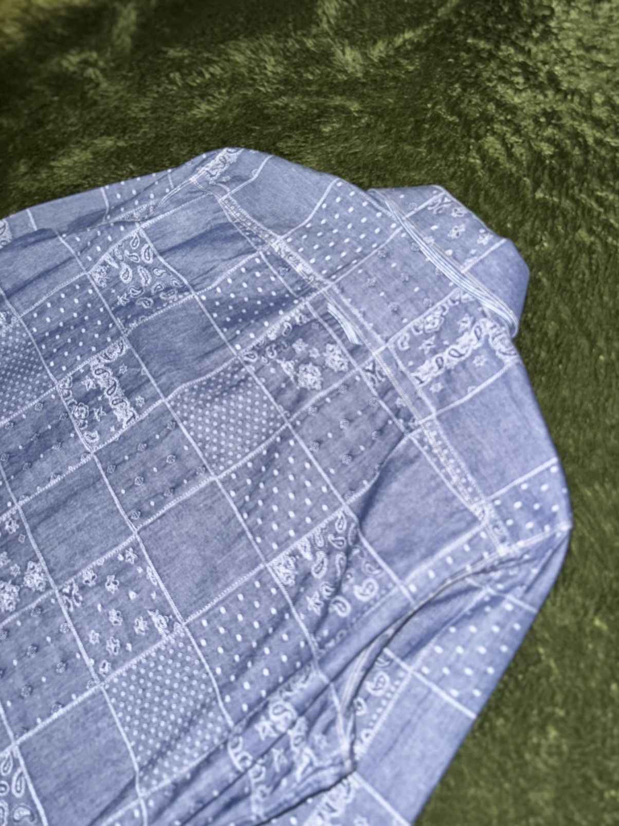 Japanese Brand [42] Customellow MVW Paisley Patchwork Chambray Shirt Size US L / EU 52-54 / 3 - 10 Thumbnail