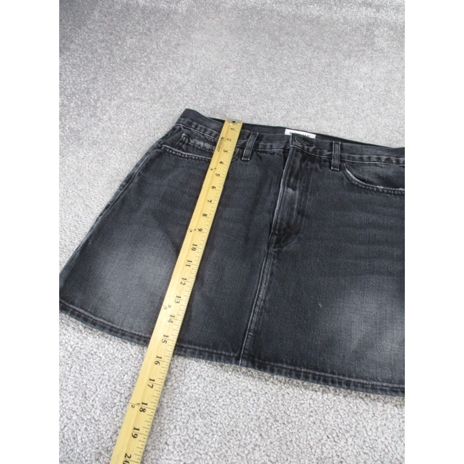 Frame FRAME Skirt Womens 29 Gray Denim Mini Cotton Size 29" - 4 Thumbnail