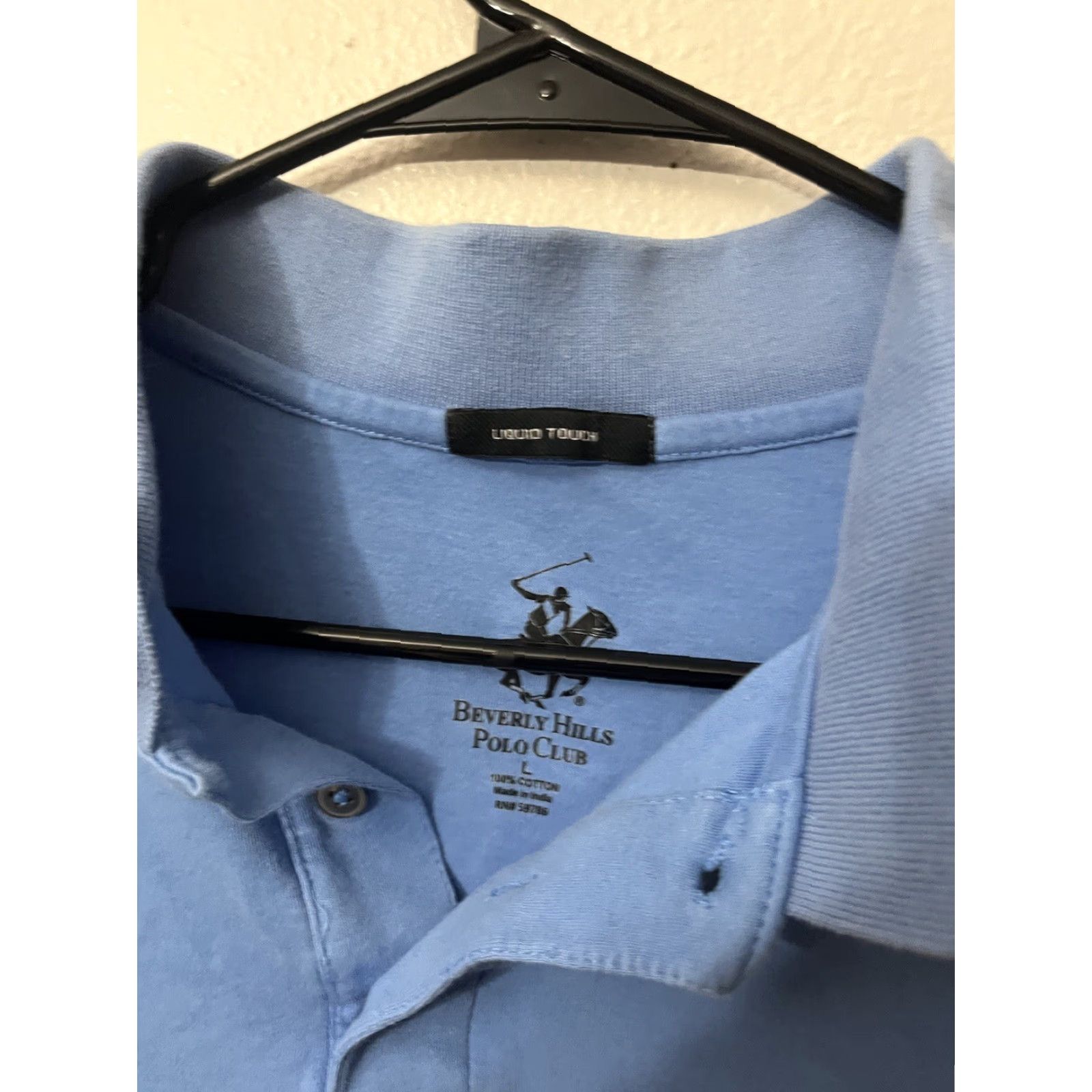 Beverly Hills Polo Club Men's Polos Beverly Hills Polo Club Blue Liquid Touch Fit Polo Shirt Size Large Size US L / EU 52-54 / 3 - 2 Thumbnail