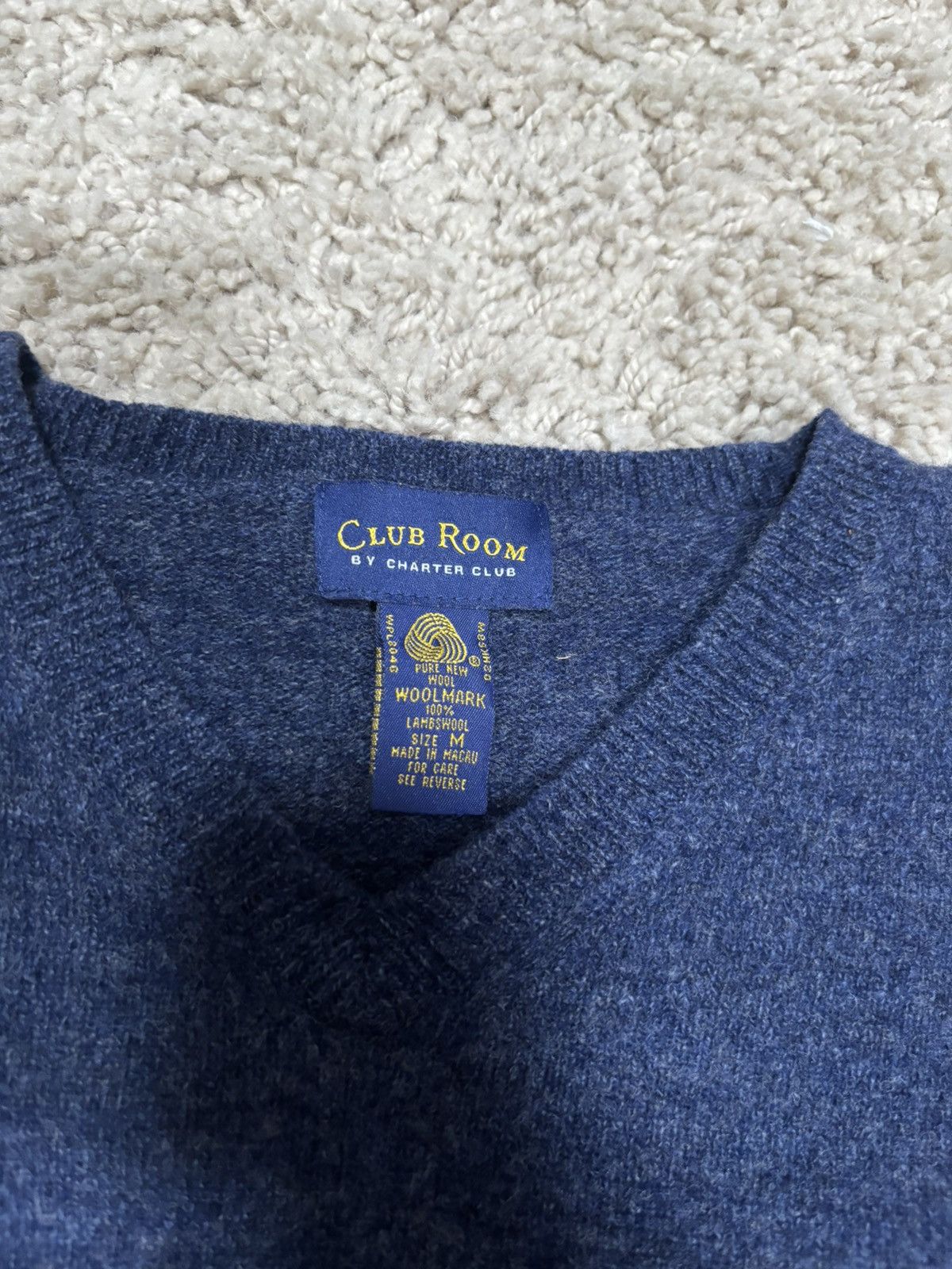 Polo Ralph Lauren Vintage blue wool sweater - Size: Medium Size US M / EU 48-50 / 2 - 3 Thumbnail