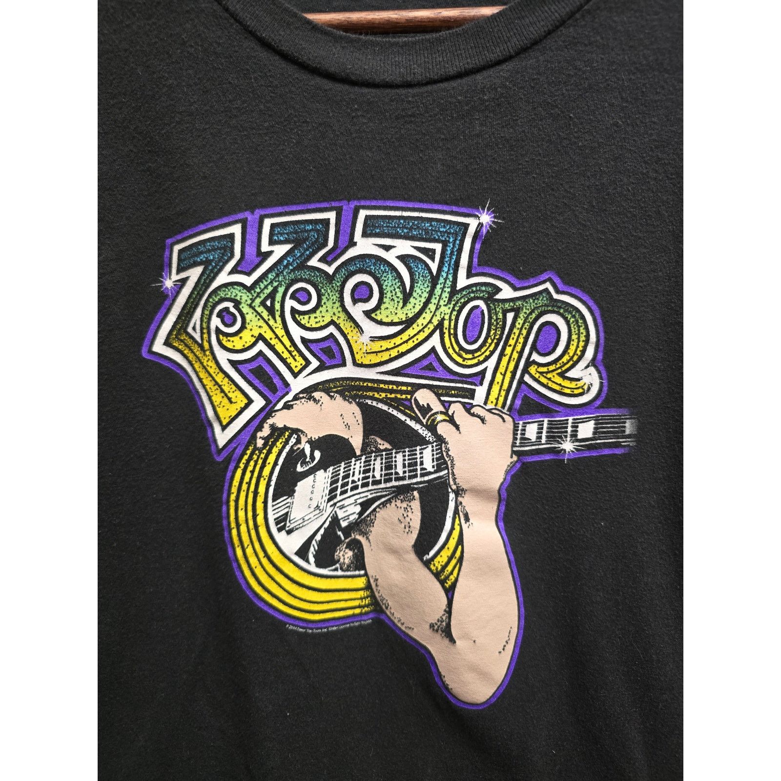 Gildan ZZ Top Black Shirt Electric Guitar Graphic Large Retro Tee Size US L / EU 52-54 / 3 - 2 Thumbnail