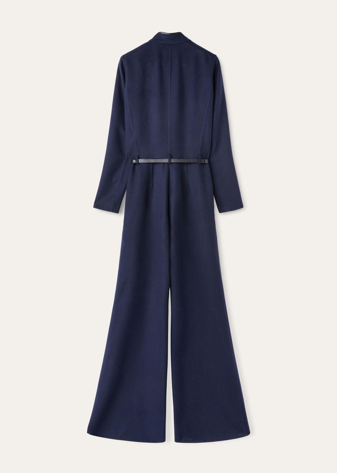 Loro Piana o1srvl11e0125 FAO0137 Naya Jumpsuit in Navy Blue Size 27" / US 4 / IT 40 - 2 Thumbnail