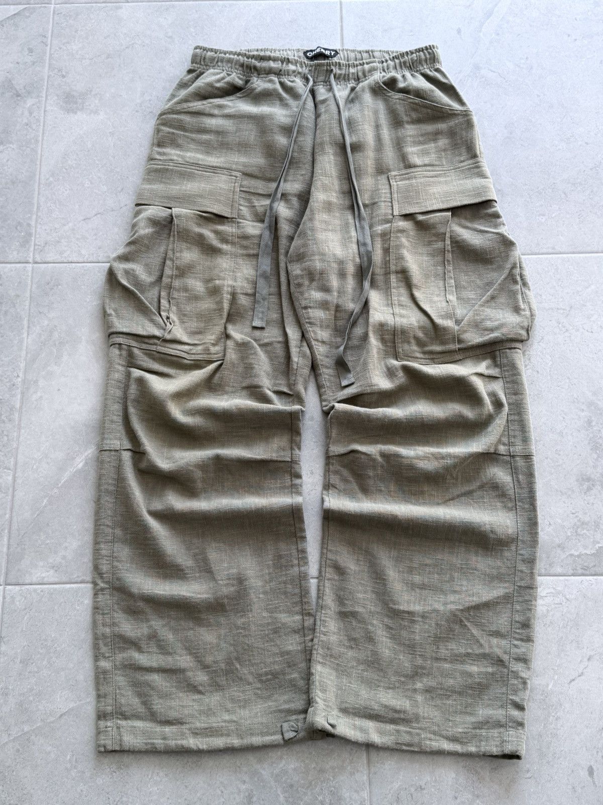 Cherry LA Cherry LA Linen Baggy Cargo Pants Size US 34 / EU 50 - 3 Thumbnail