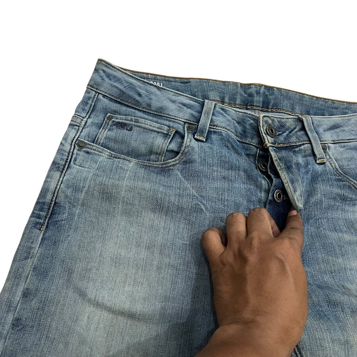 G-Star Vintage G Star Raw Distressed Denim Jeans Size US 34 / EU 50 - 5 Thumbnail