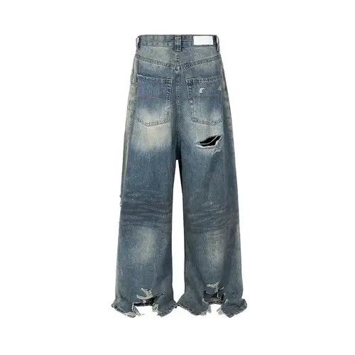 Japanese Brand Custom Distressed Ripped Hole Baggy Jeans Pants y2k Size US 30 / EU 46 - 2 Thumbnail