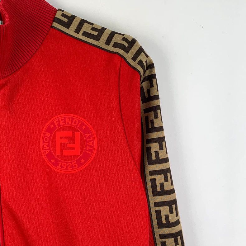 Fendi FENDI Red side logo letter stand collar zipper long-sleeve Size XS / US 0-2 / IT 36-38 - 3 Thumbnail