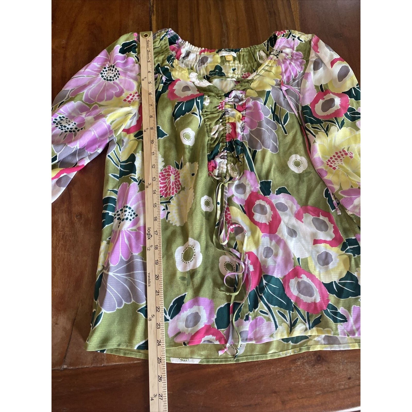 Anthropologie Leifsdottir Anthropologie Floral Patchwork Silk Blouse 6 Size M / US 6-8 / IT 42-44 - 8 Thumbnail