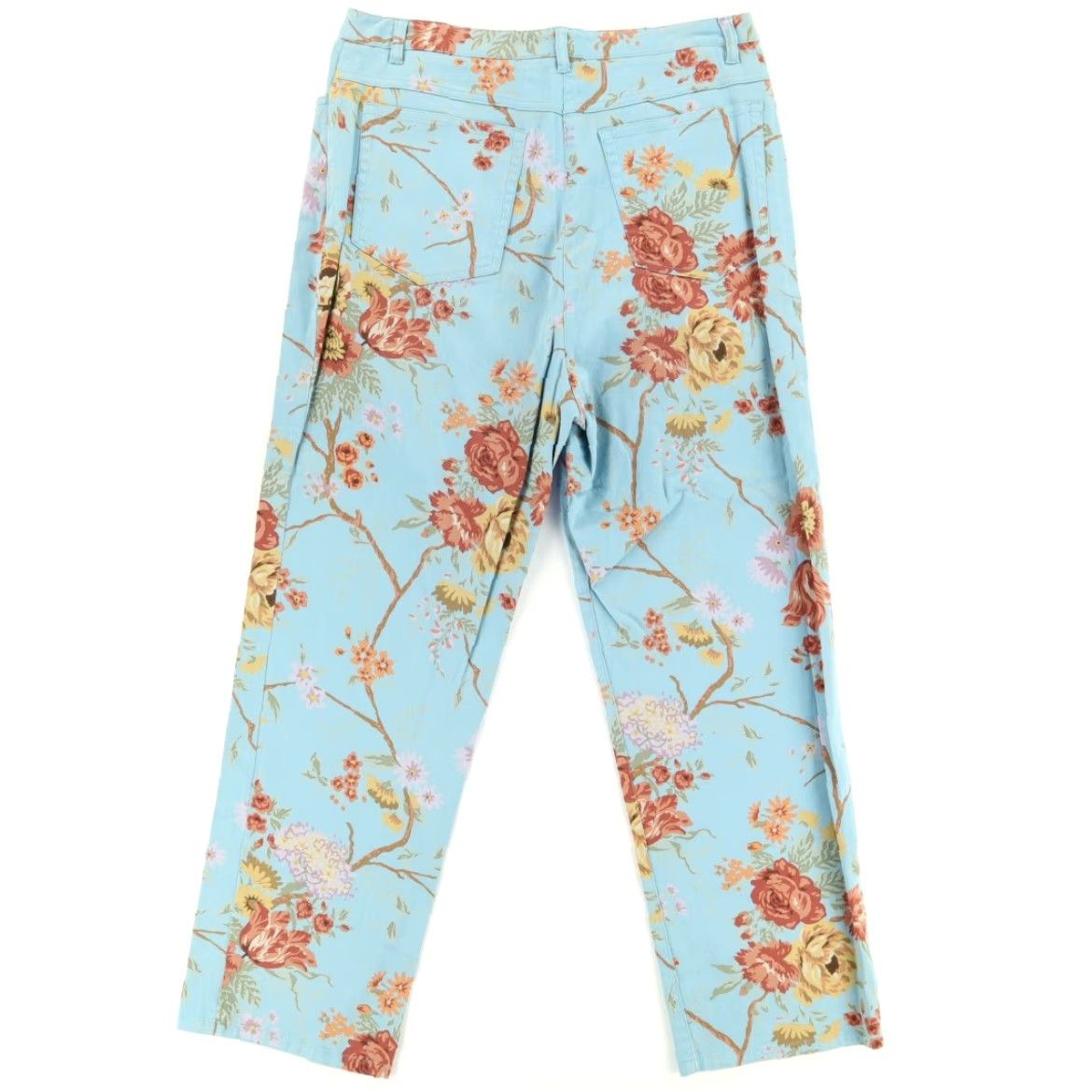 Vintage Harold's High Rise Straight Leg Canvas Jeans Blue Floral Women's 10 Size 32" / US 10 / IT 46 - 4 Thumbnail